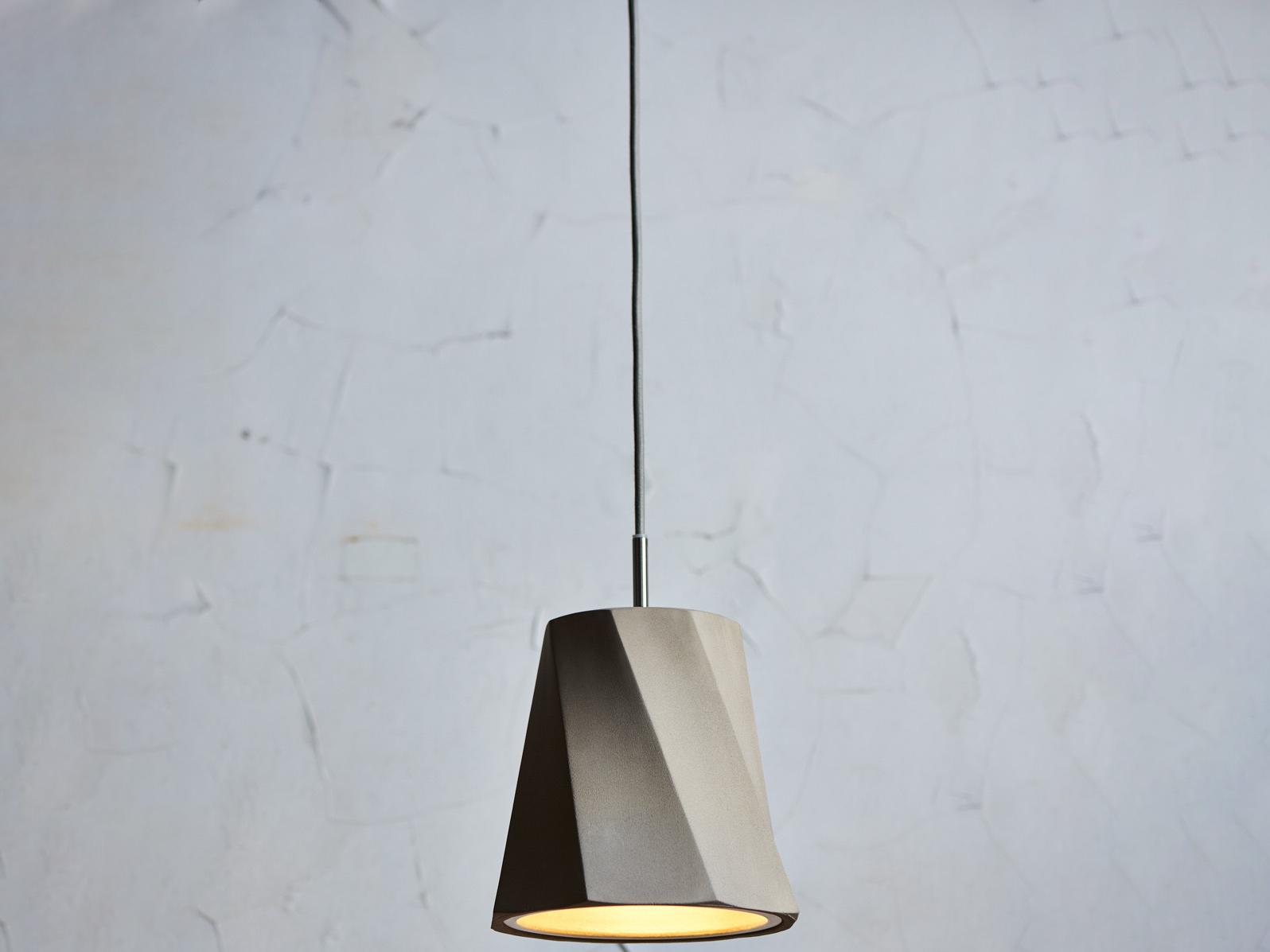 Seed Design Castle Concrete Gray Geometric Mini Pendant