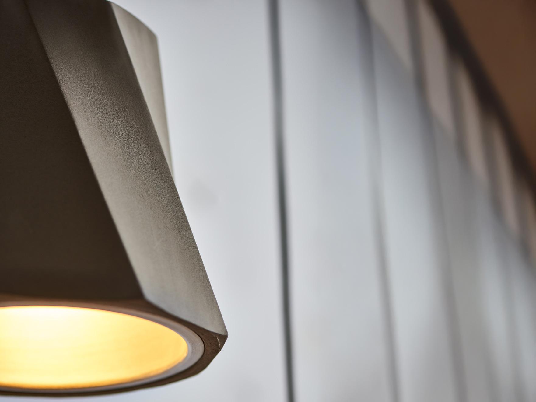 Seed Design Castle Concrete Gray Geometric Mini Pendant