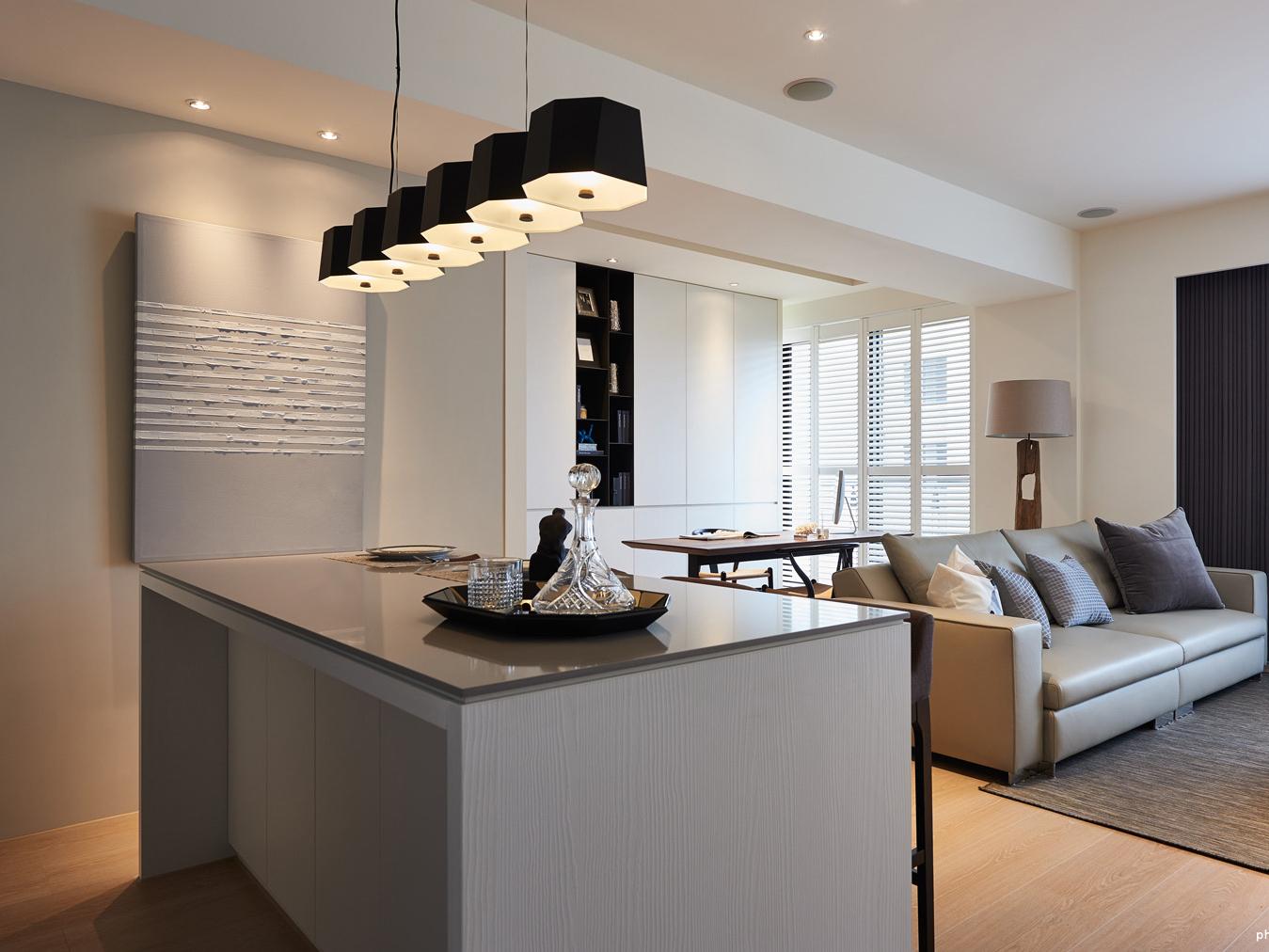 Seed Design Zhe Black Linear Island Pendant