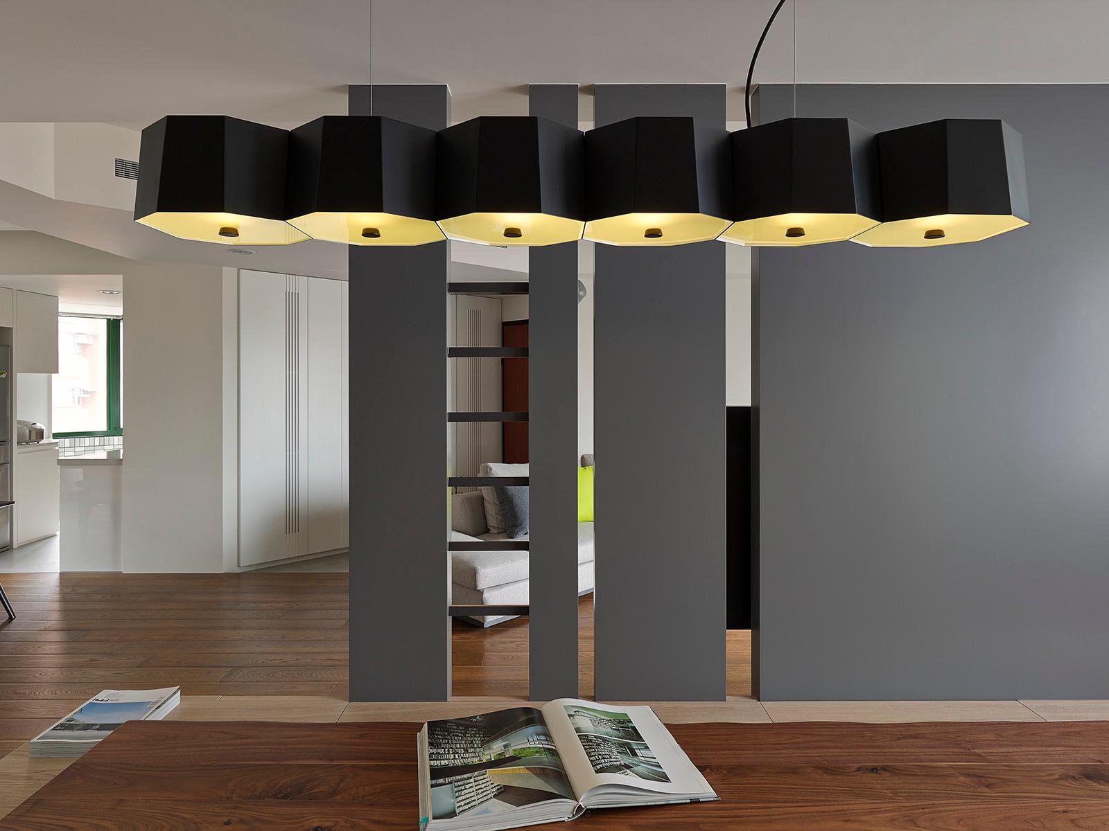 Seed Design Zhe Black Linear Island Pendant