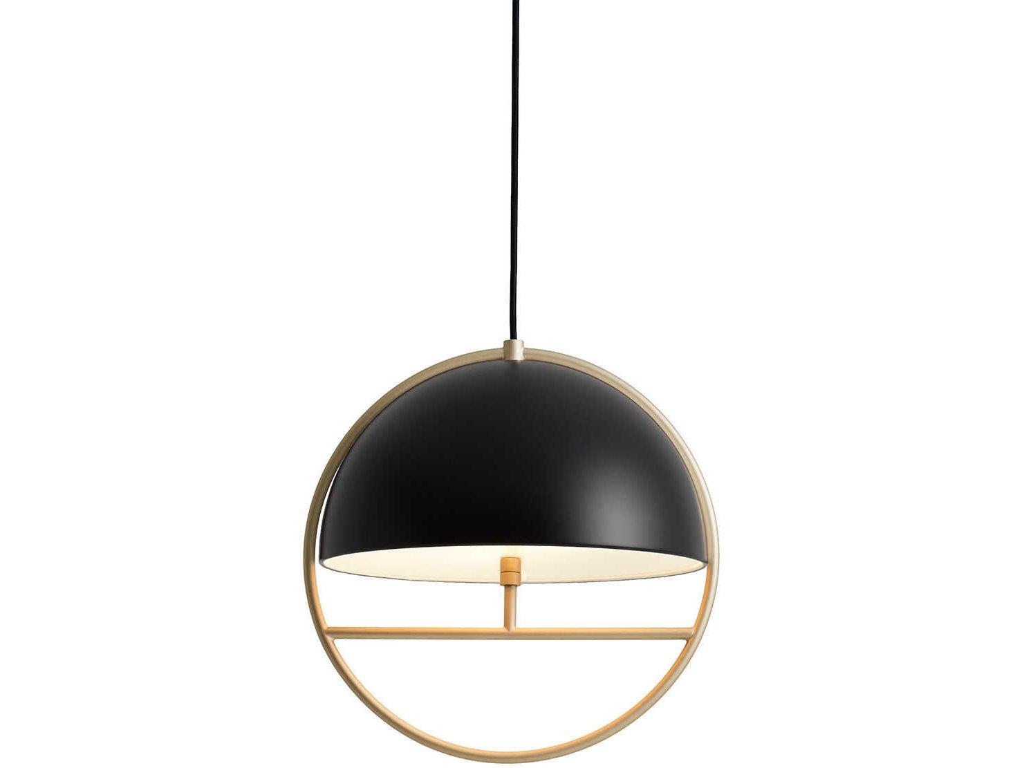 Seed Design Huan Matt Black champagne Gold Globe Pendant