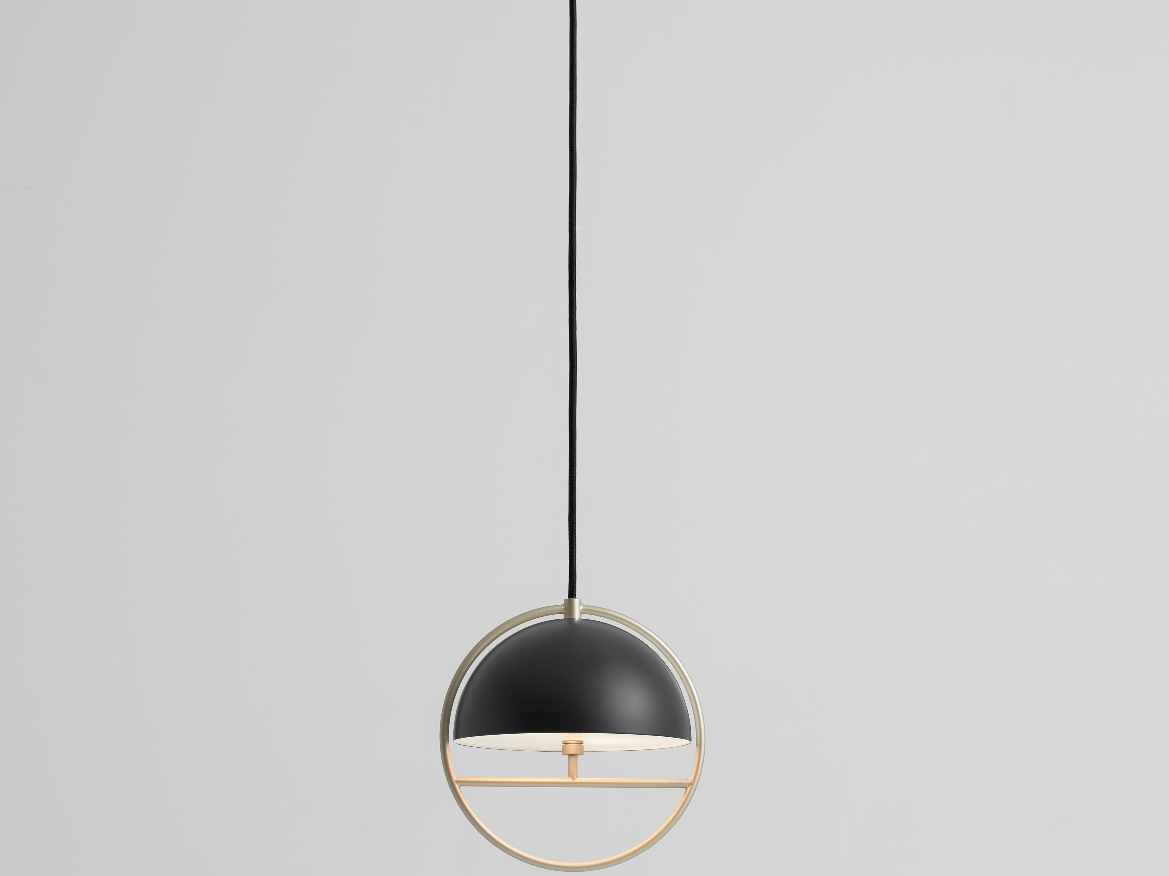 Seed Design Huan Matt Black champagne Gold Globe Pendant