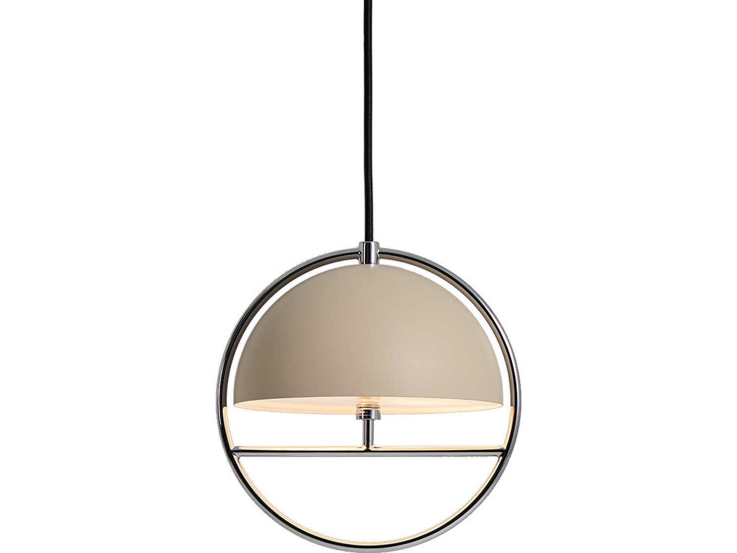 Seed Design Huan Oatmeal chrome Globe Pendant