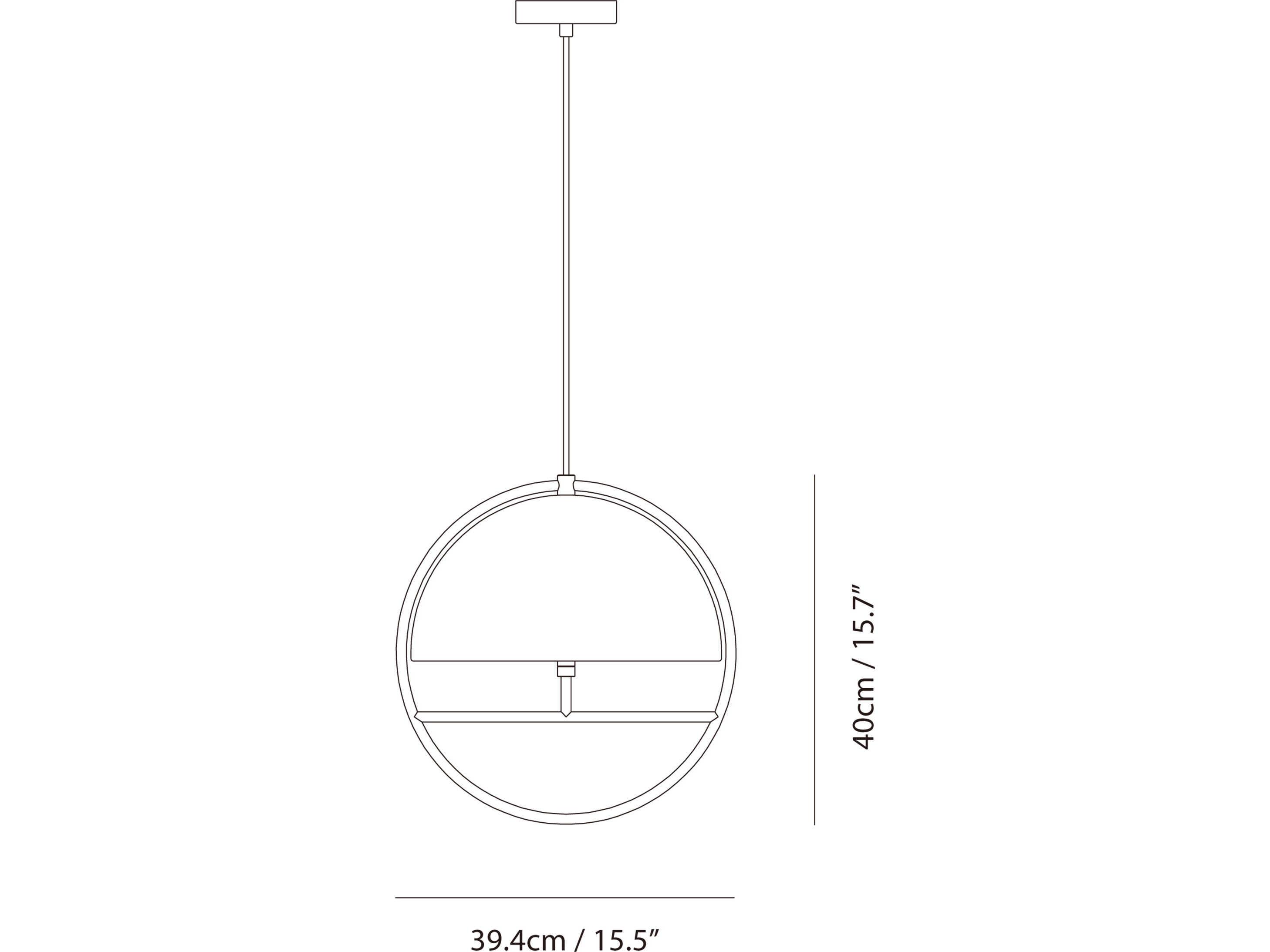 Seed Design Huan Cocoa chrome Brown Globe Pendant