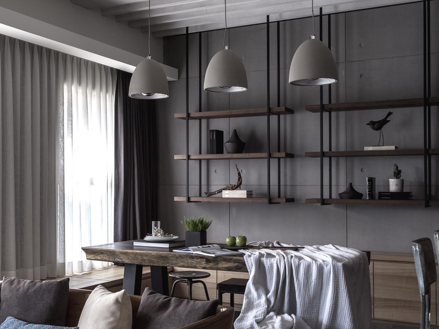 Seed Design Castle Concrete Gray Dome Mini Pendant