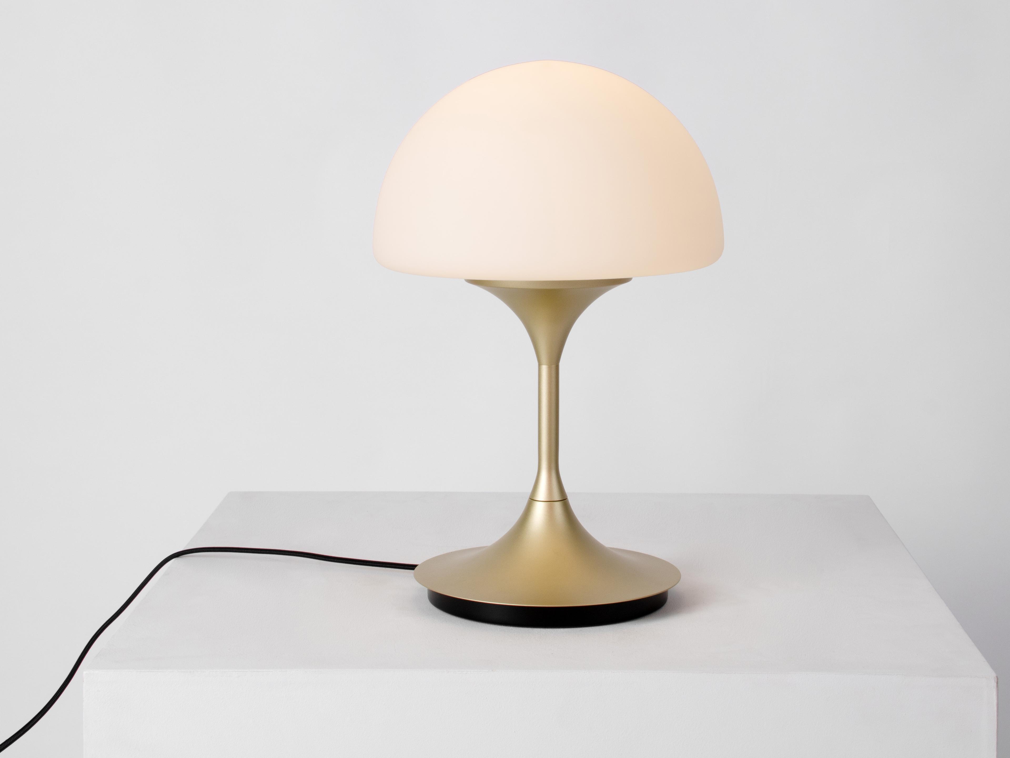 Seed Design Pensee L Matt Opal Champagne Gold LED Table Lamp