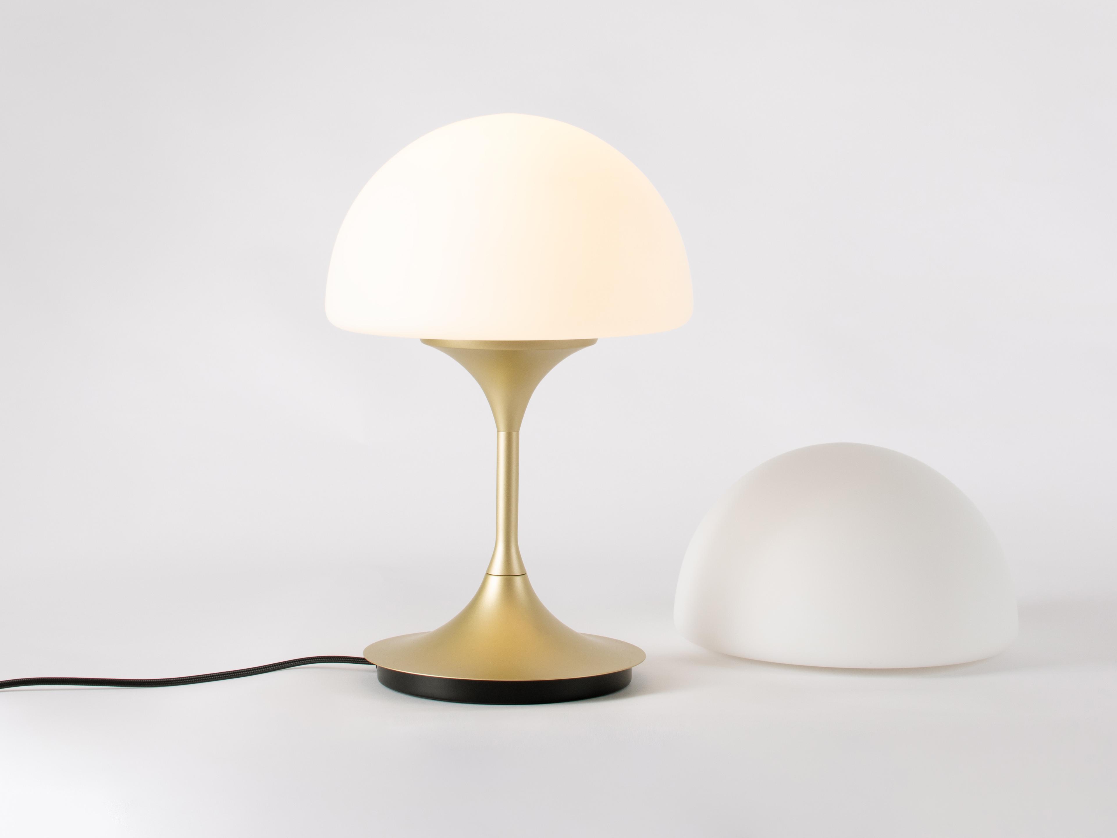 Seed Design Pensee L Matt Opal Champagne Gold LED Table Lamp