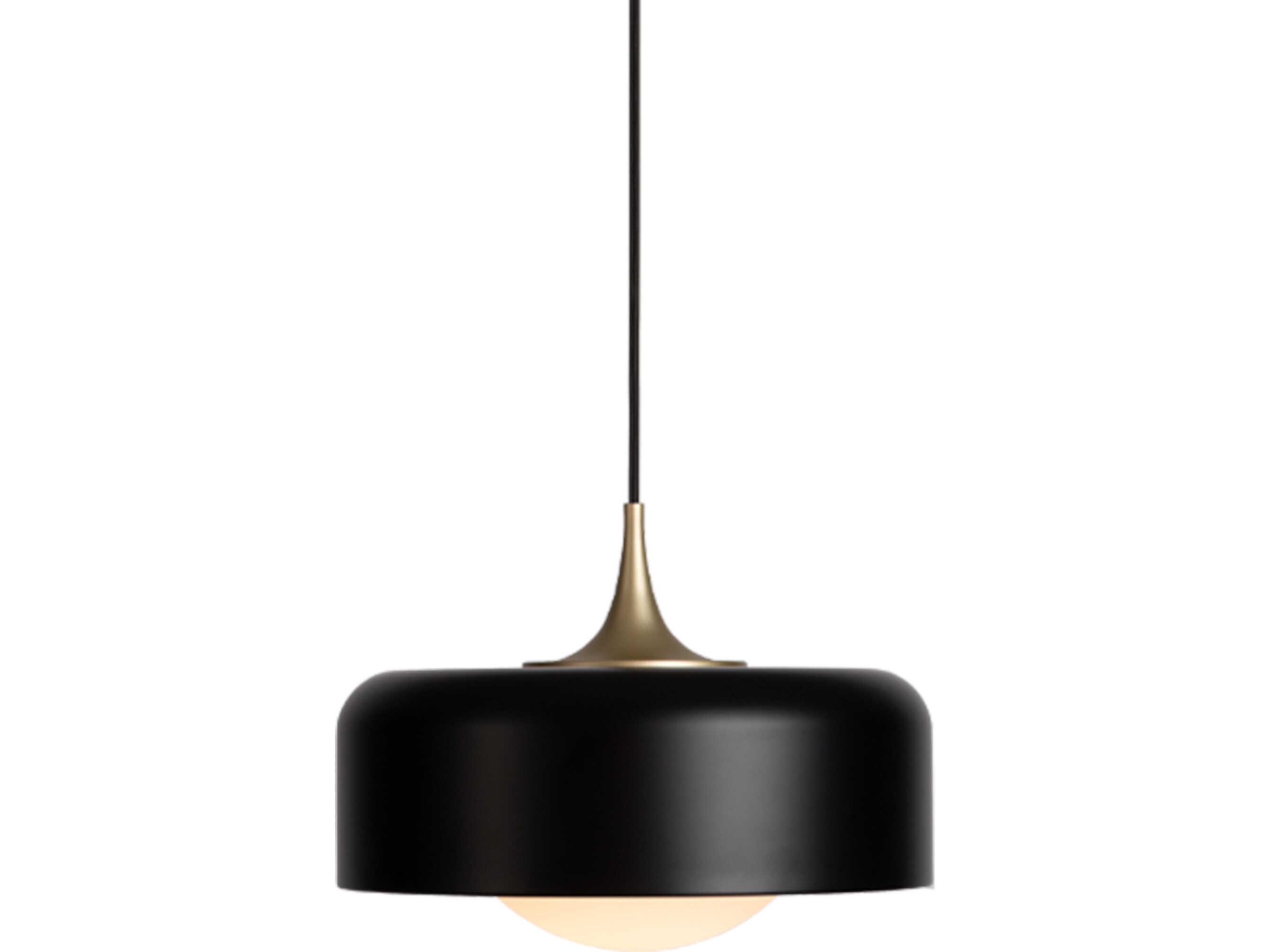 Seed Design Pensee L Matt Black LED Dome Pendant