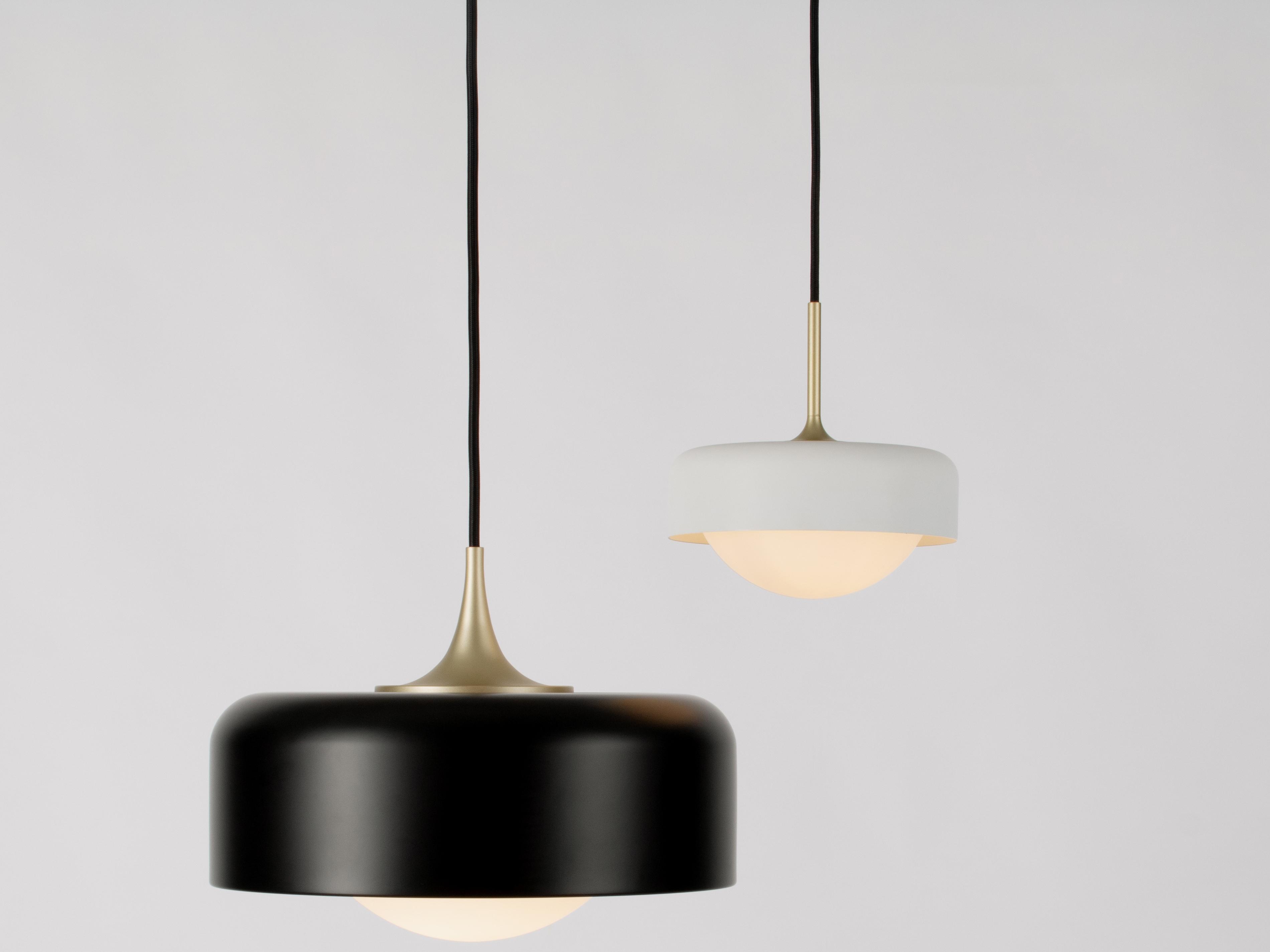 Seed Design Pensee L Matt Black LED Dome Pendant