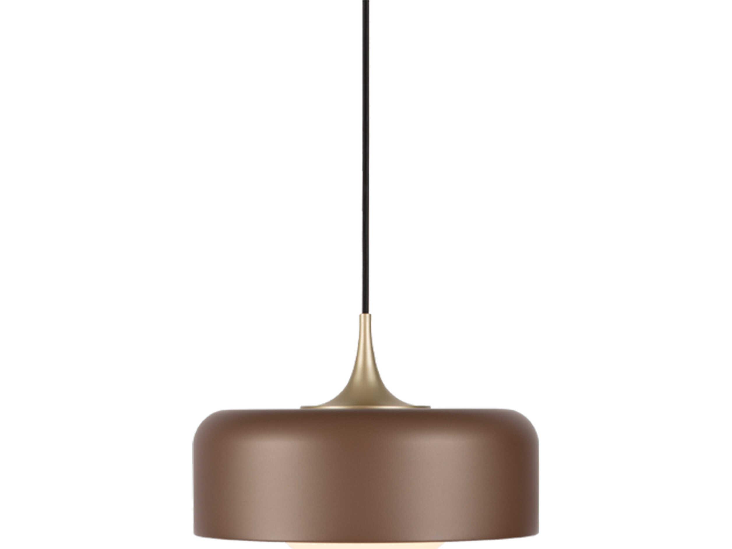 Seed Design Pensee L Pearl Cocoa Brown LED Drum Pendant