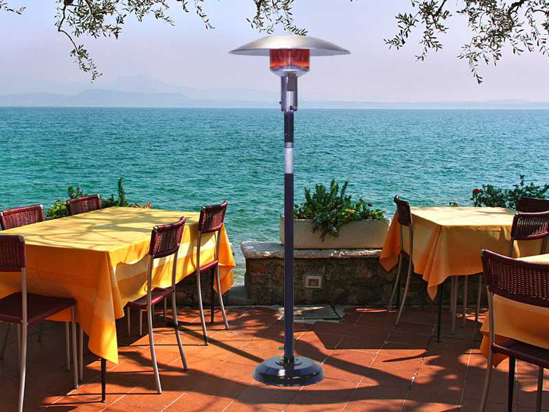 Sunglo Steel Black Portable Natural Gas Outdoor Patio Heater