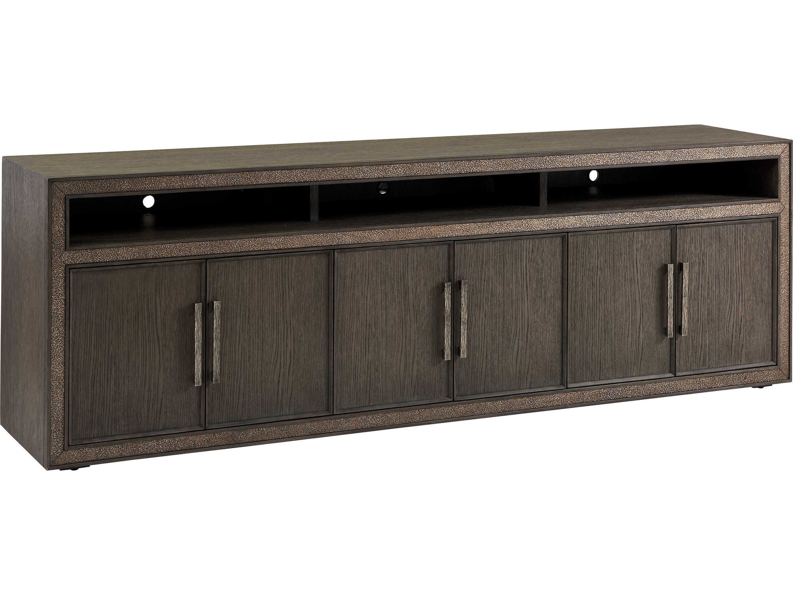 Sligh Studio Designs 95" Oak Wood Rich Graphite Media Console