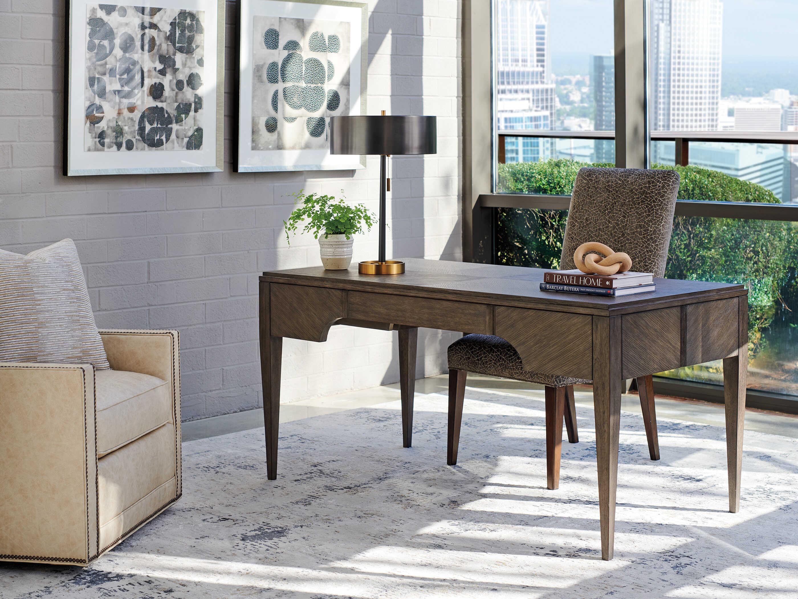 Sligh Studio Designs Falcon Brown Oak Wood Writing Desk