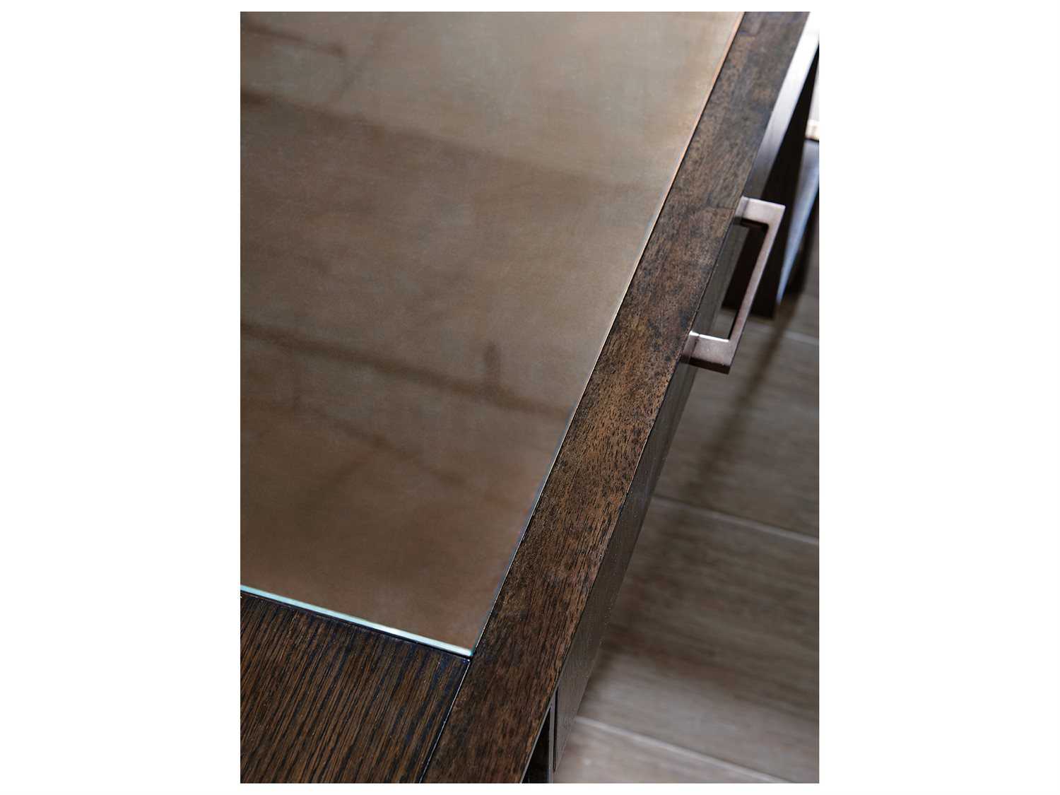 Sligh Cross Effect Oak Wood Computer Desk