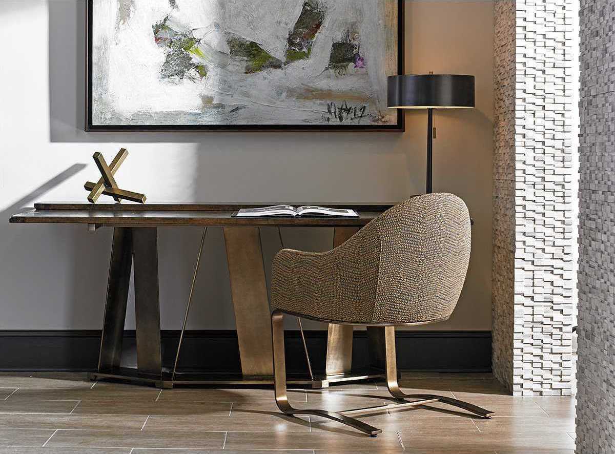 Sligh Cross Effect Oak Wood Computer Desk