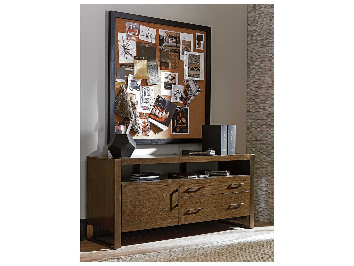 Sligh Cross Effect 64" Oak Wood Media Console