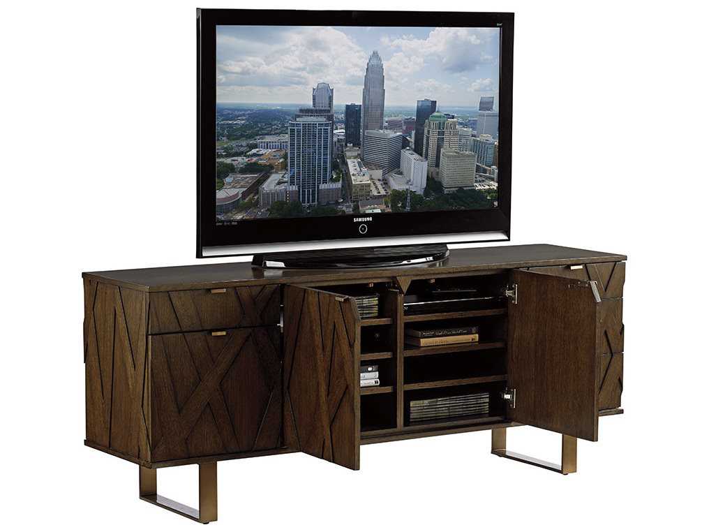 Sligh Cross Effect 73" Oak Wood Media Console