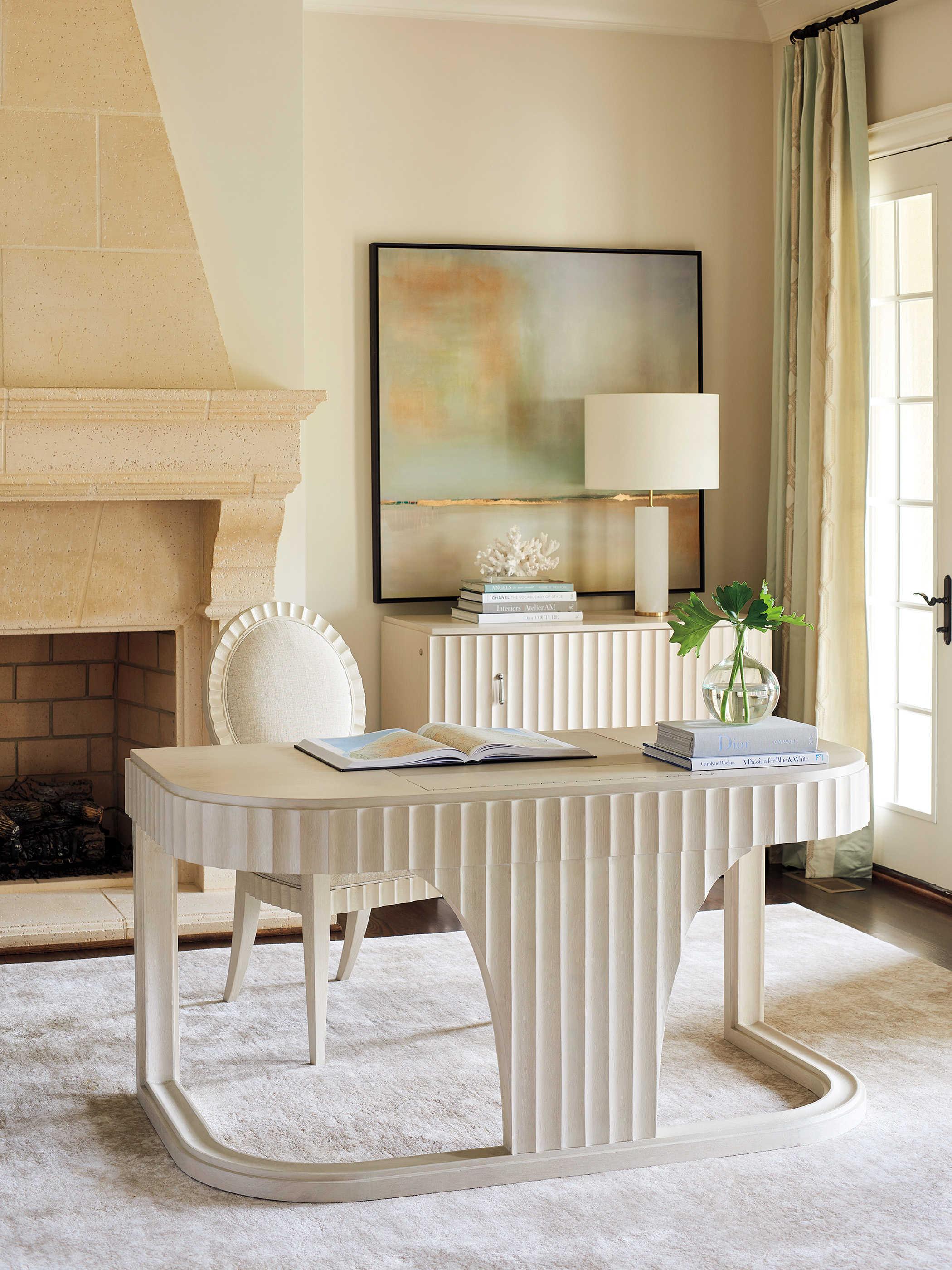 Sligh Cascades White Oak Wood Secretary Desk