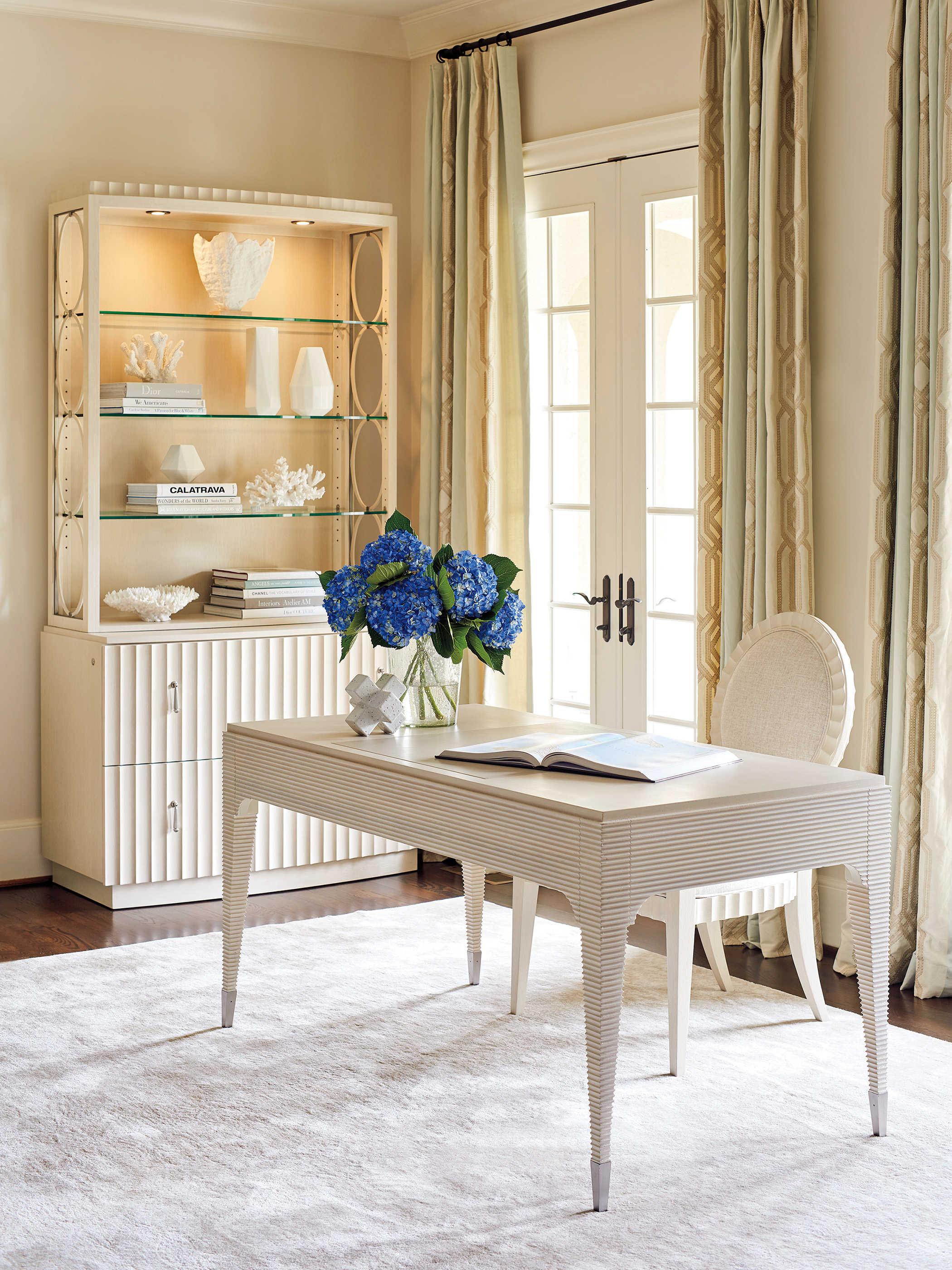 Sligh Cascades White Oak Wood Secretary Desk