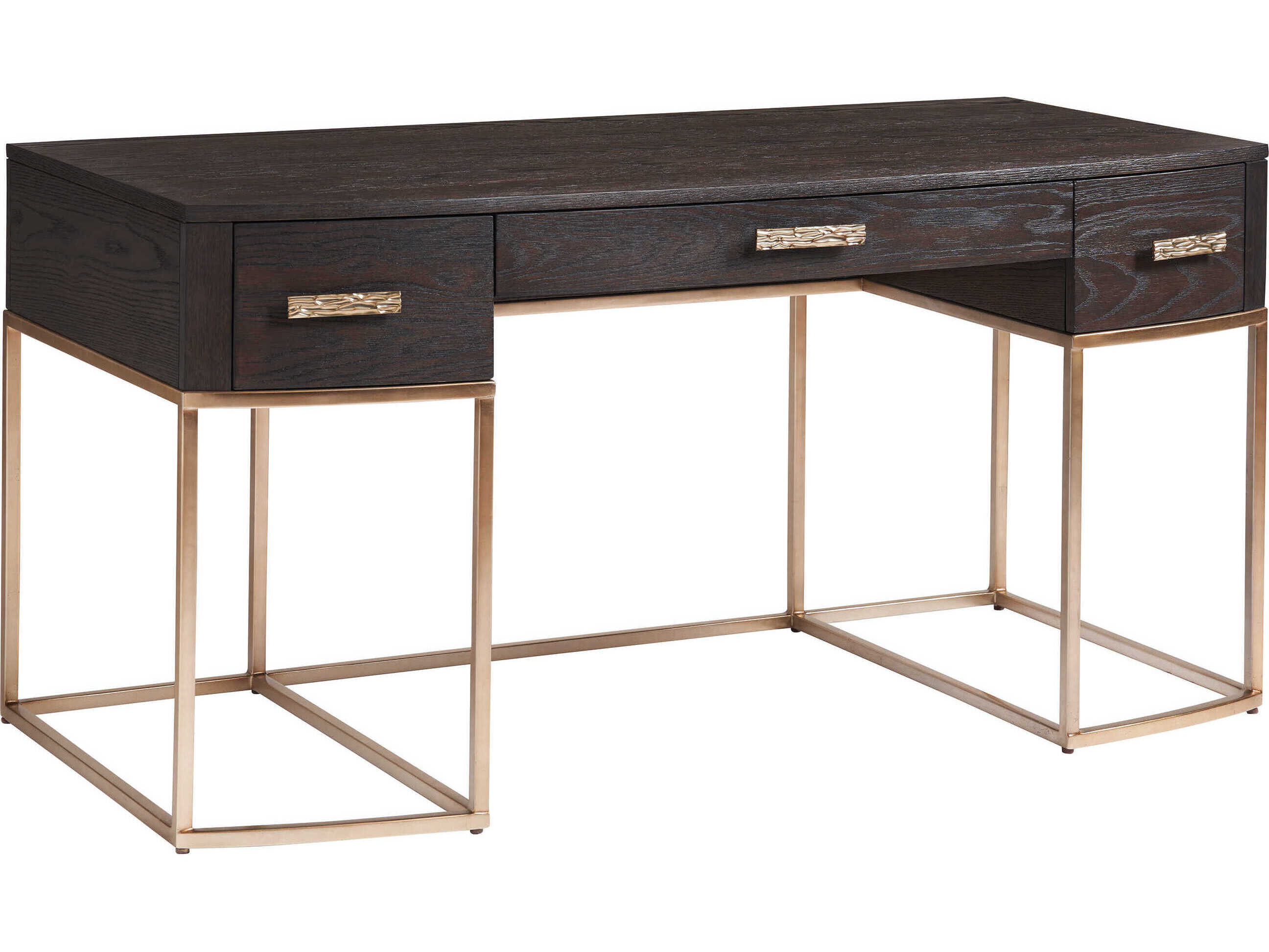 Sligh Windsor Park Brookings Mocha Warm Silver Leaf Brown Hardwood Writing Desk