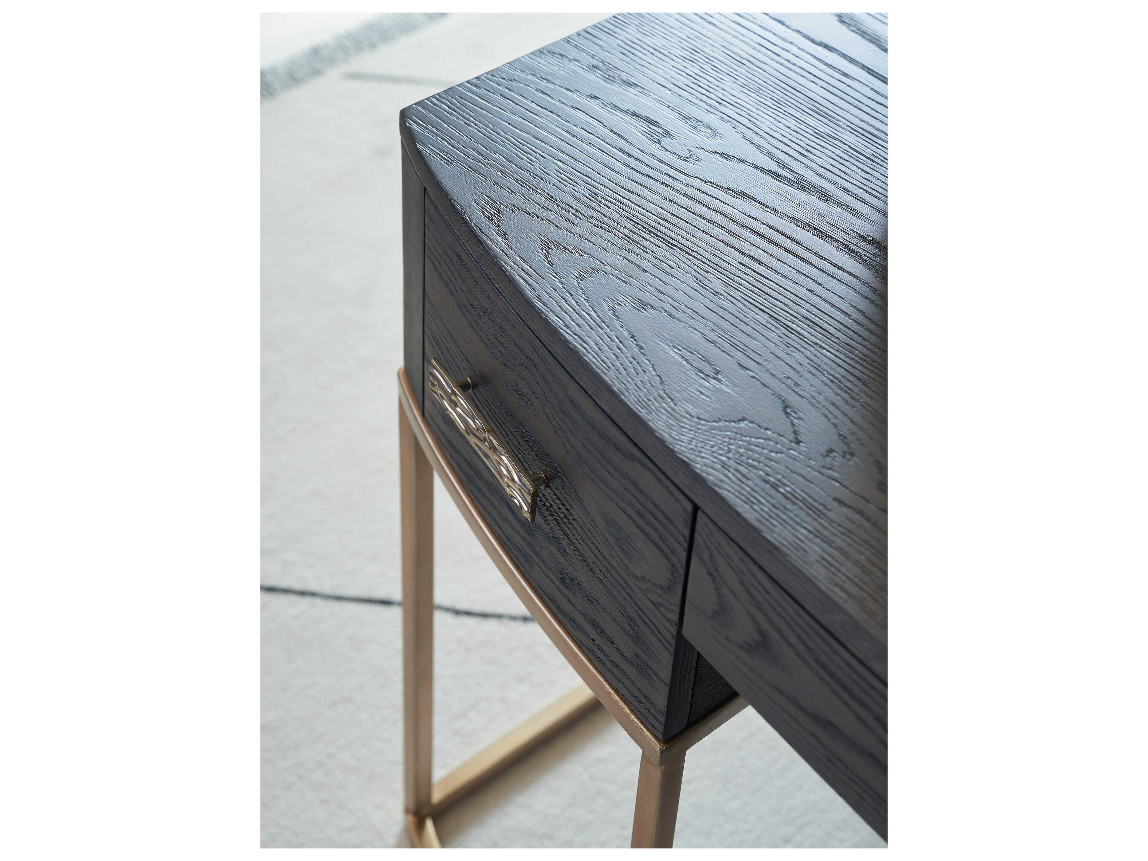 Sligh Windsor Park Brookings Mocha Warm Silver Leaf Brown Hardwood Writing Desk