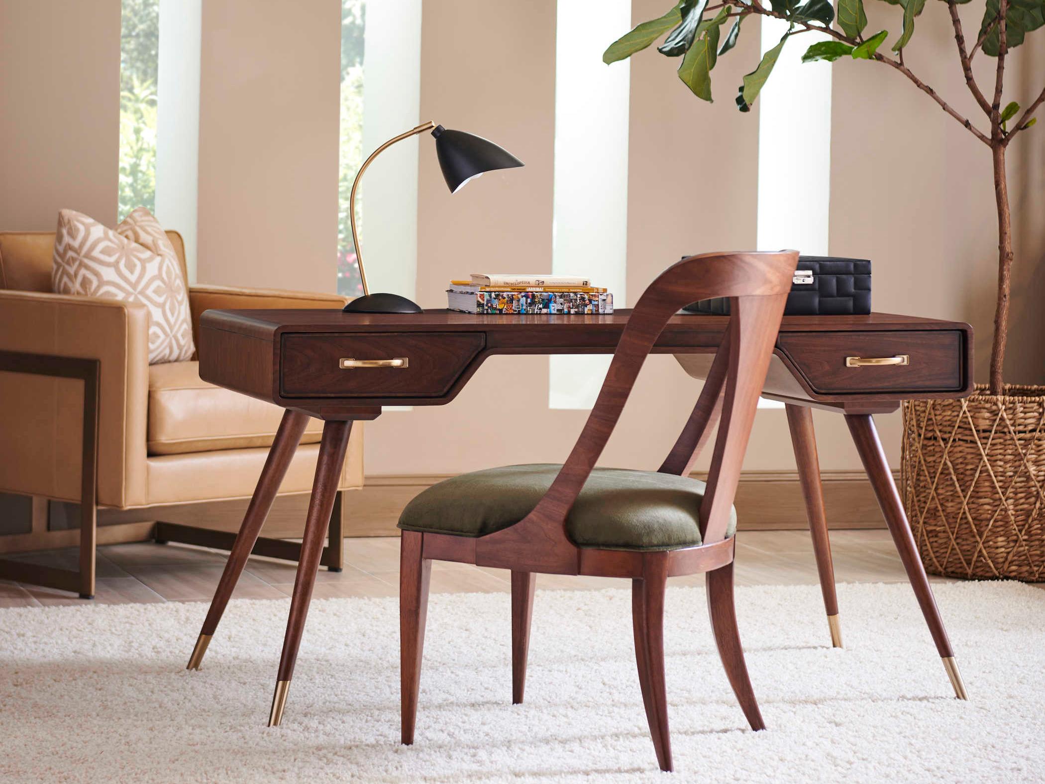 Sligh Studio Designs Walnut Brown Wood Writing Desk