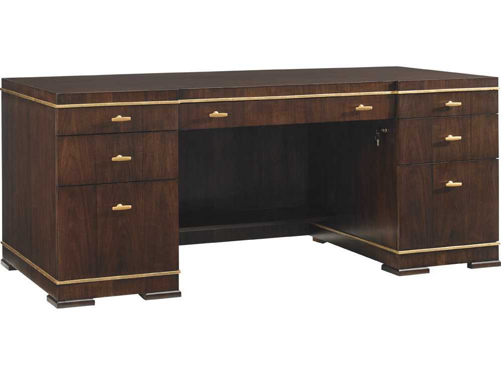 Sligh Bel Aire Brown Walnut Wood Executive Desk