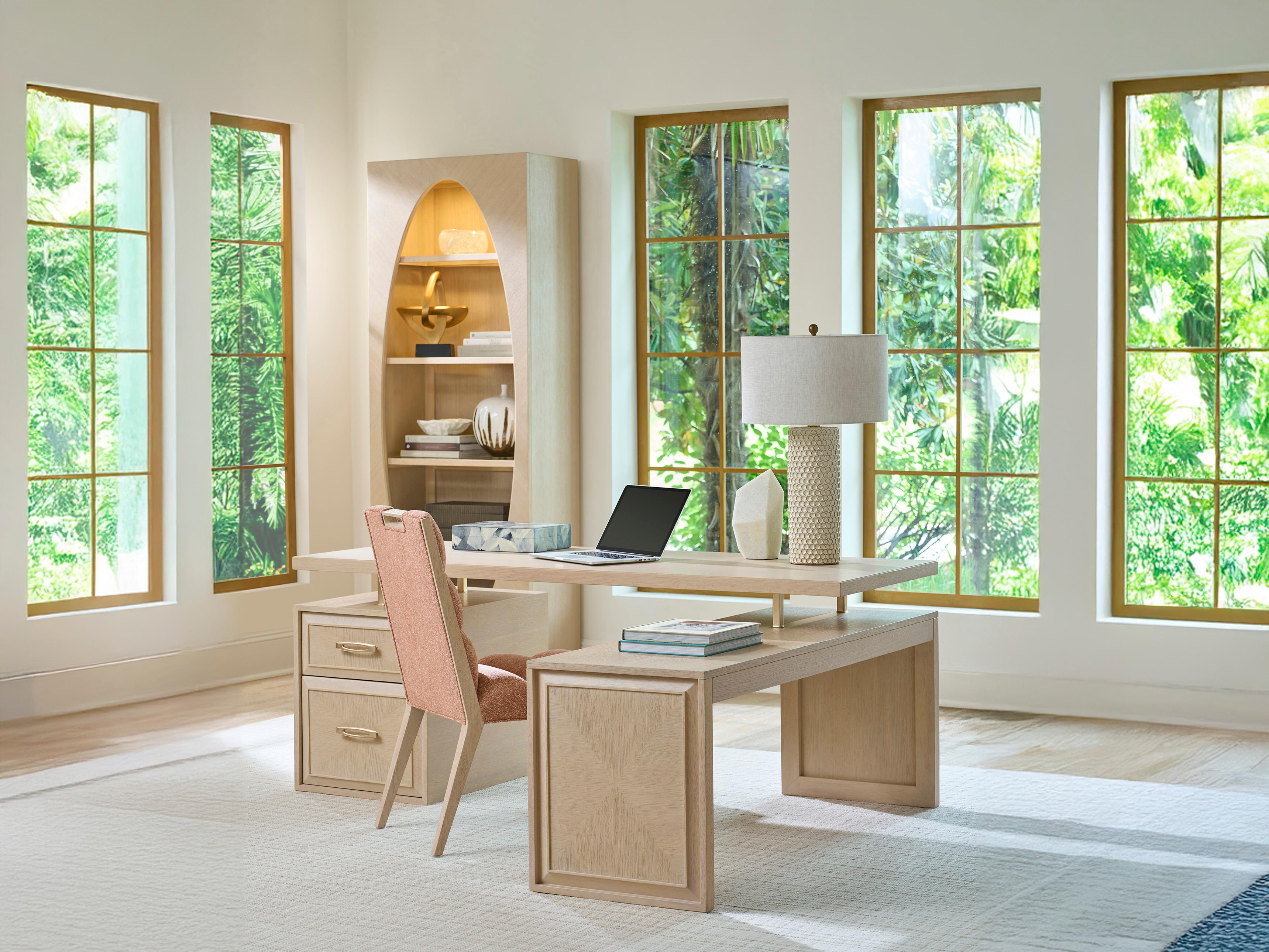 Sligh Apogee Natural Oak Wood Return Desk