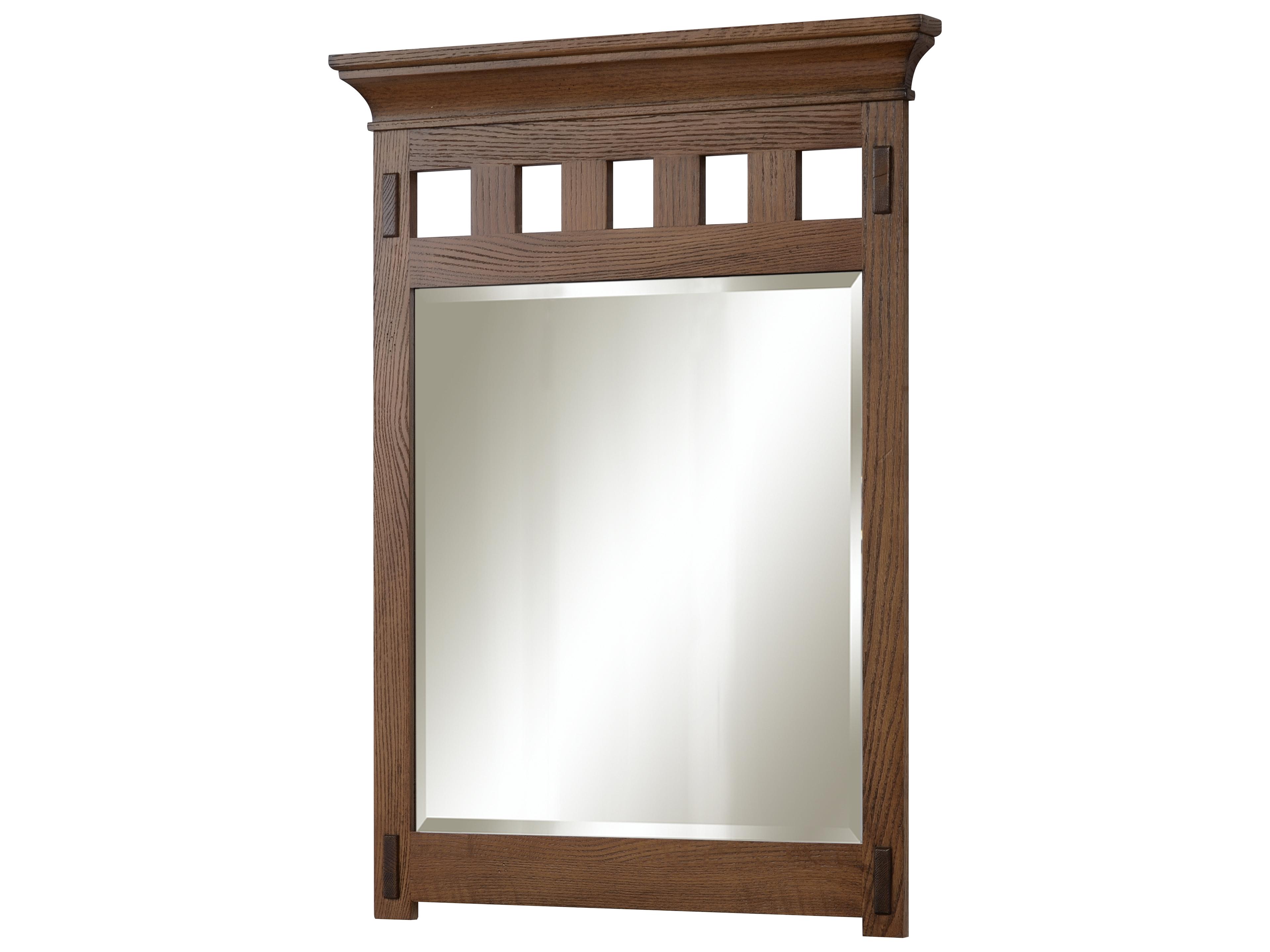 Sage Hill Designs American Craftsman Rustic Oak Wall Mirror Rectangular