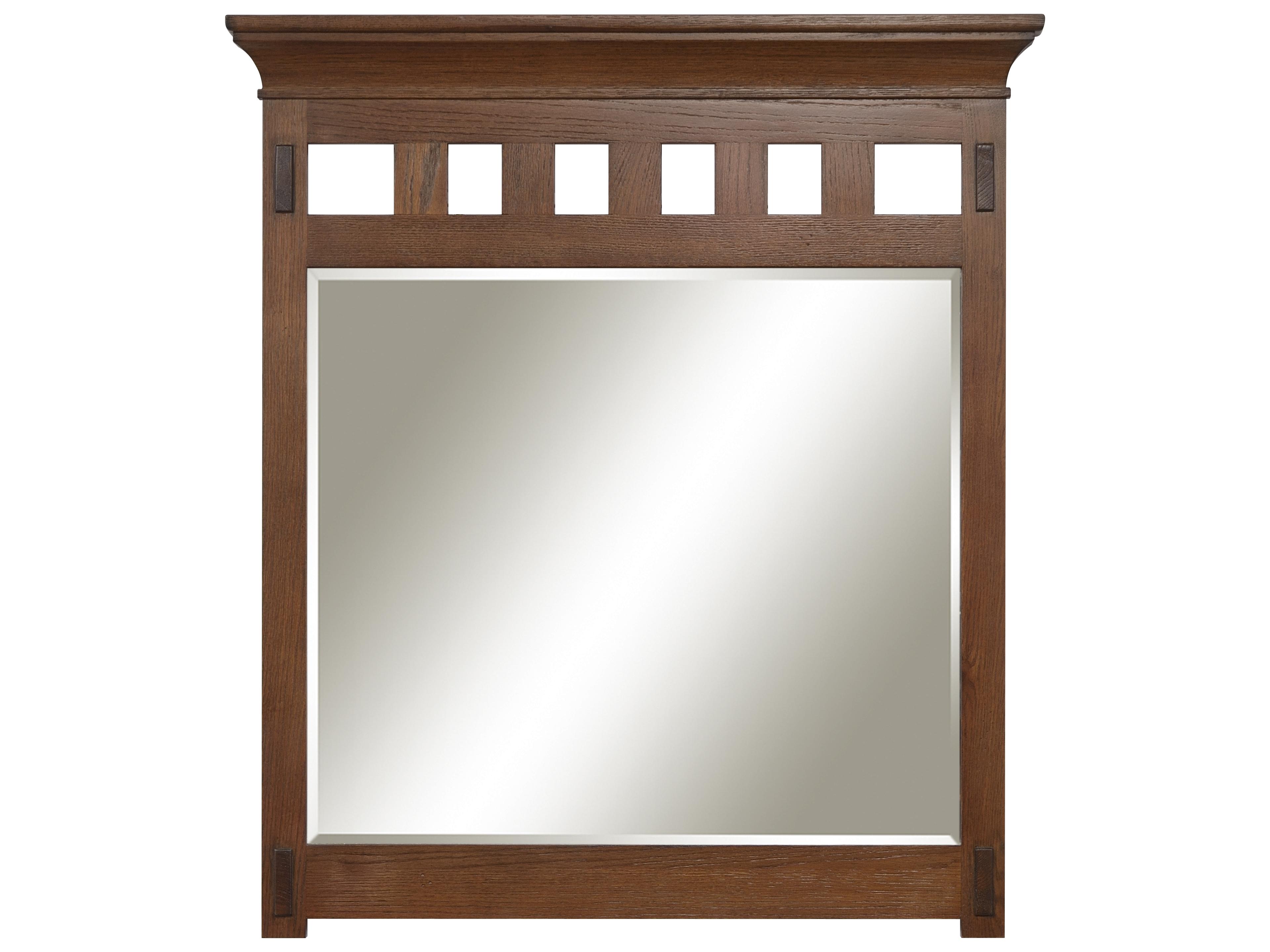 Sage Hill Designs American Craftsman Rustic Oak Wall Mirror Rectangular