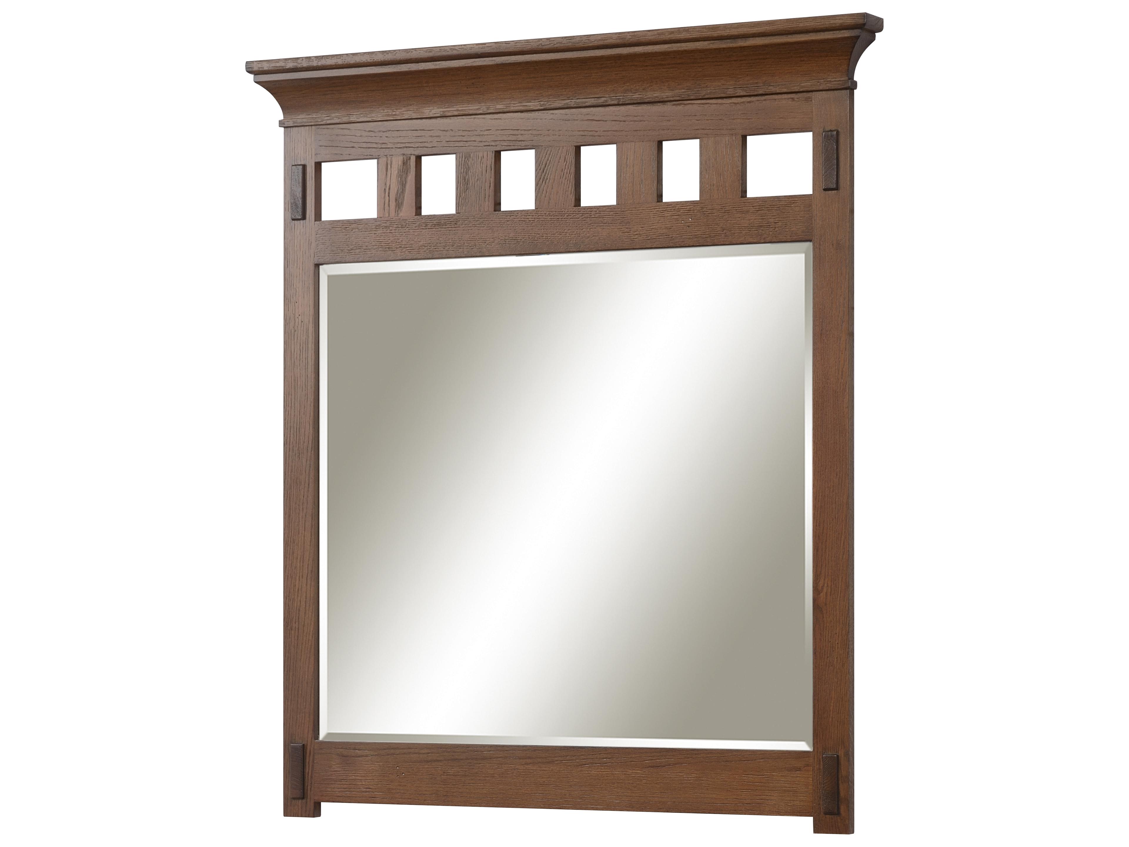 Sage Hill Designs American Craftsman Rustic Oak Wall Mirror Rectangular