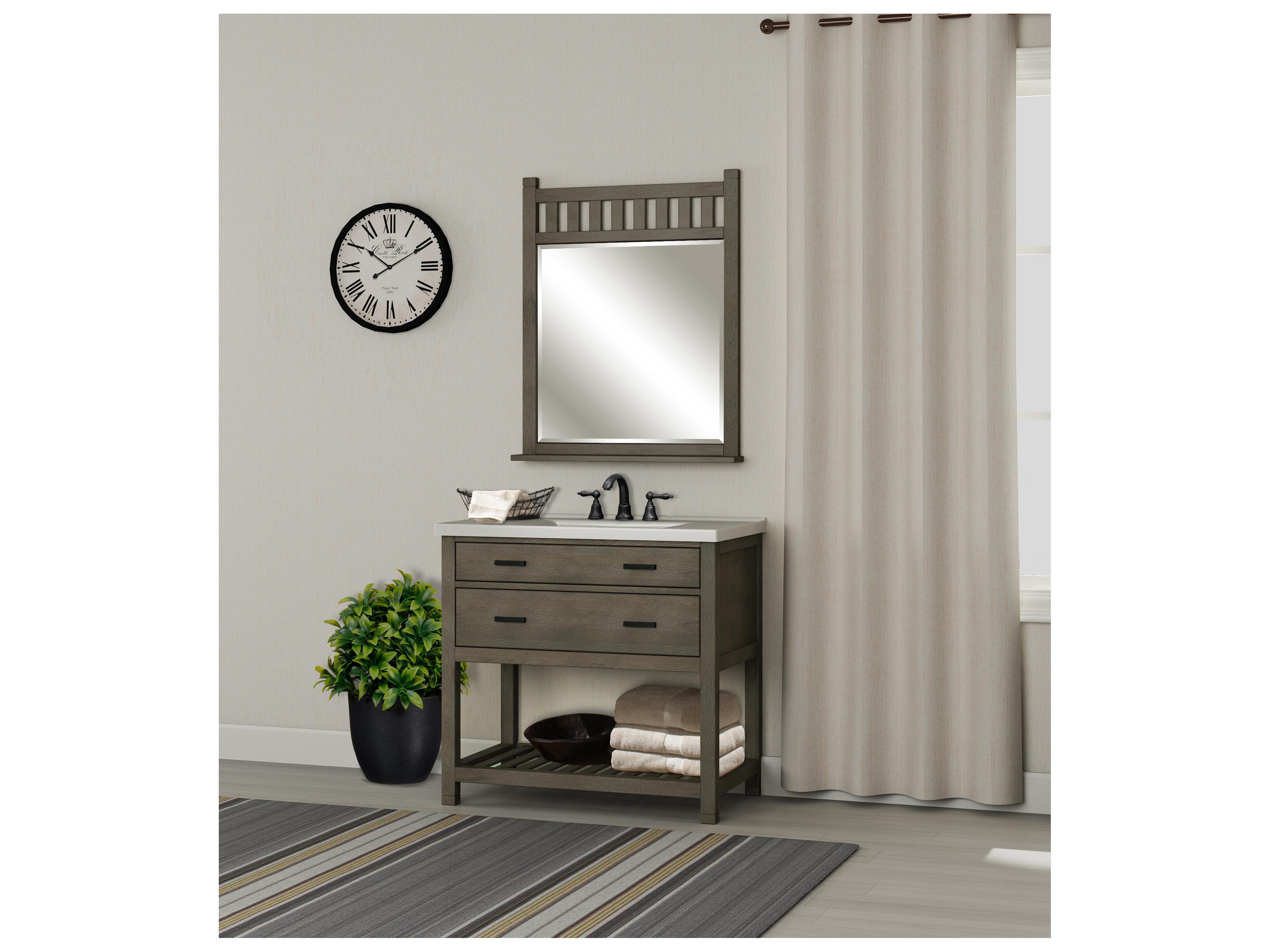 Sage Hill Designs Blake Vintage Pewter Wall Mirror Rectangular