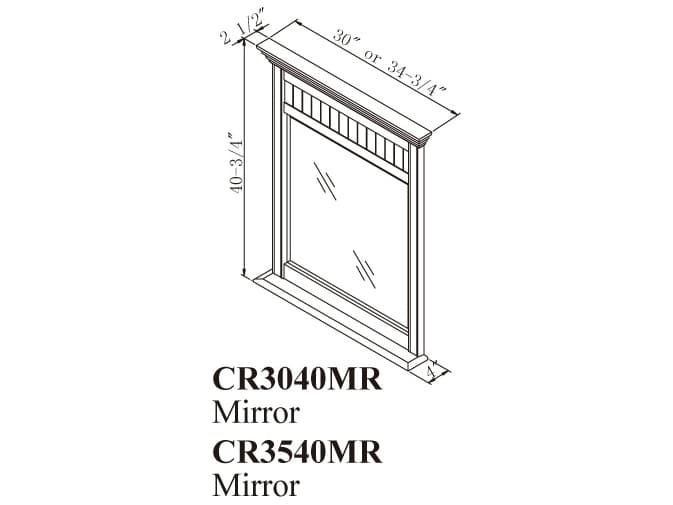 Sage Hill Designs Cottage Retreat Antique White Mirror Rectangular