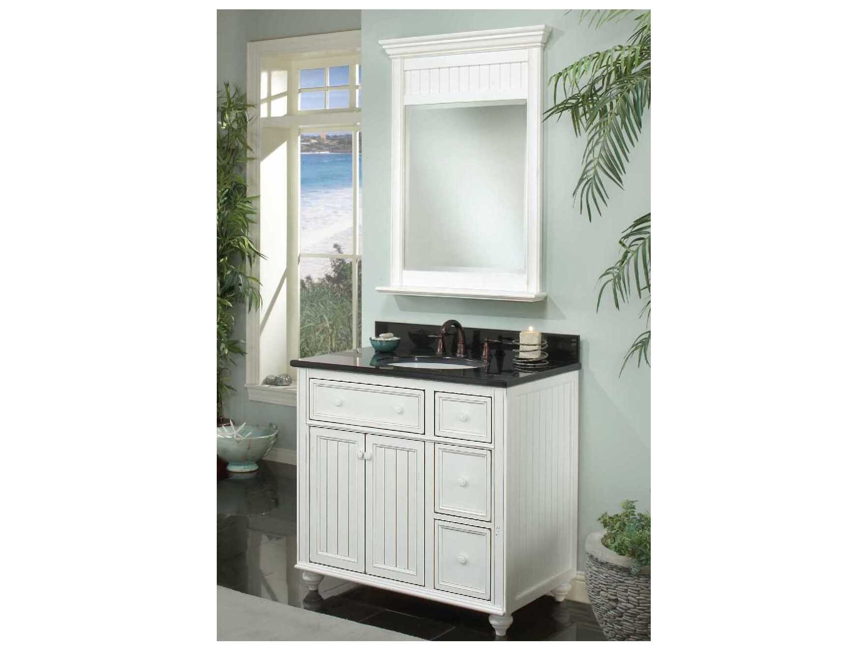 Sage Hill Designs Cottage Retreat Antique White Mirror Rectangular