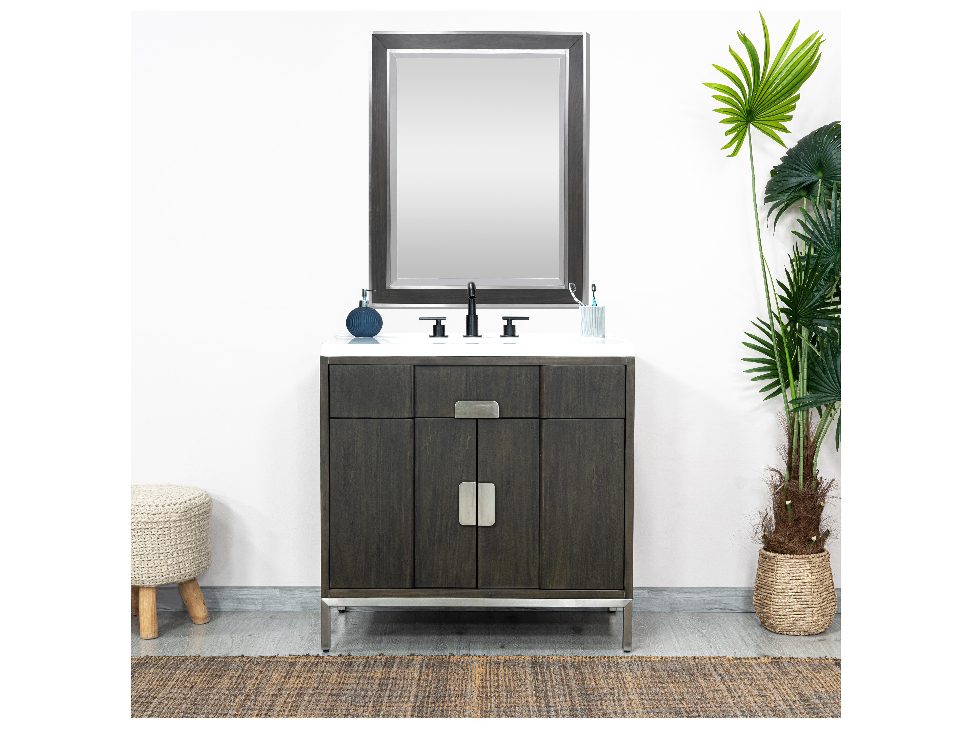 Sage Hill Designs Illustra Shale Wall Mirror Rectangular