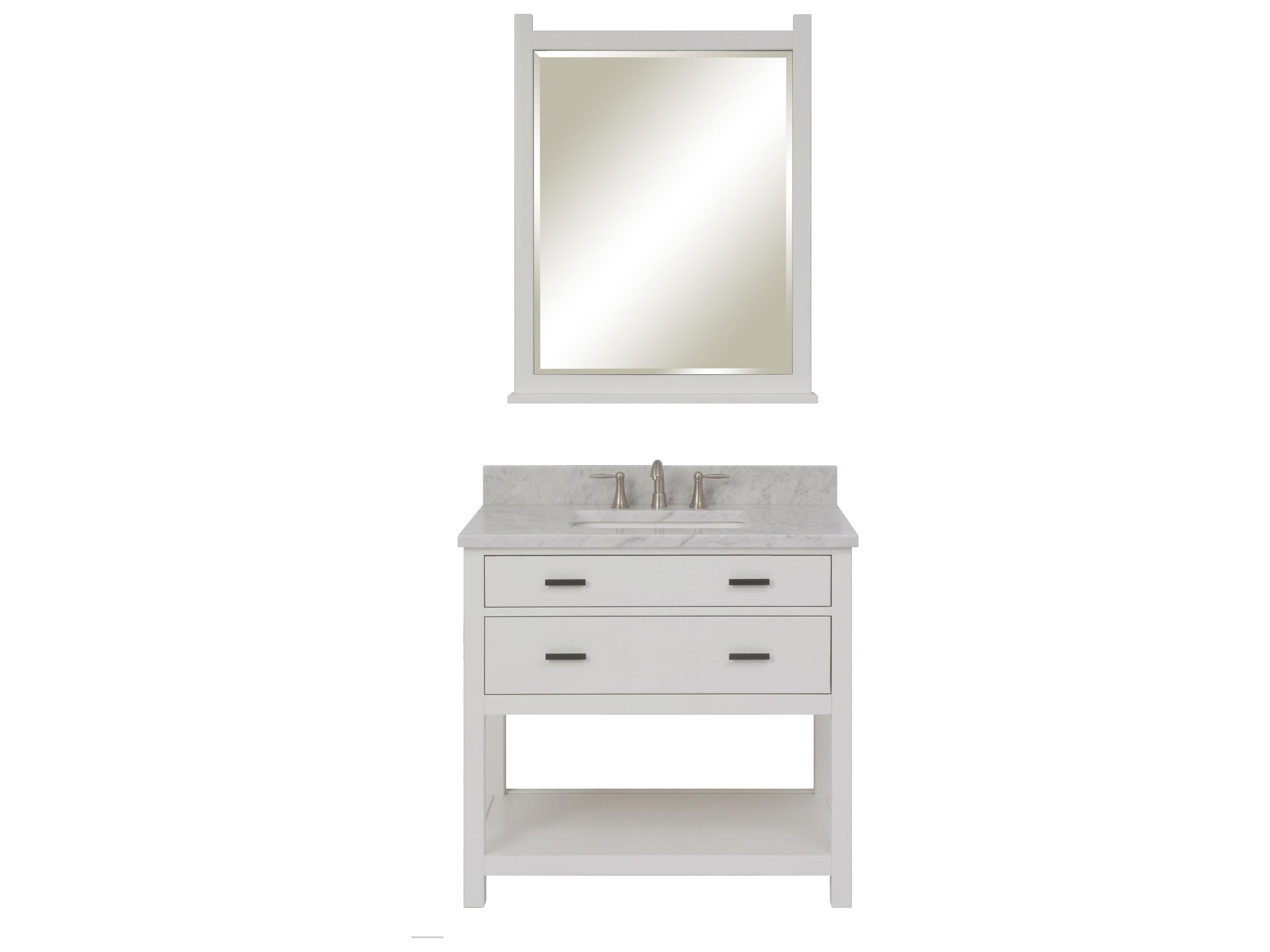 Sage Hill Designs Luke Studio White Wall Mirror Rectangular