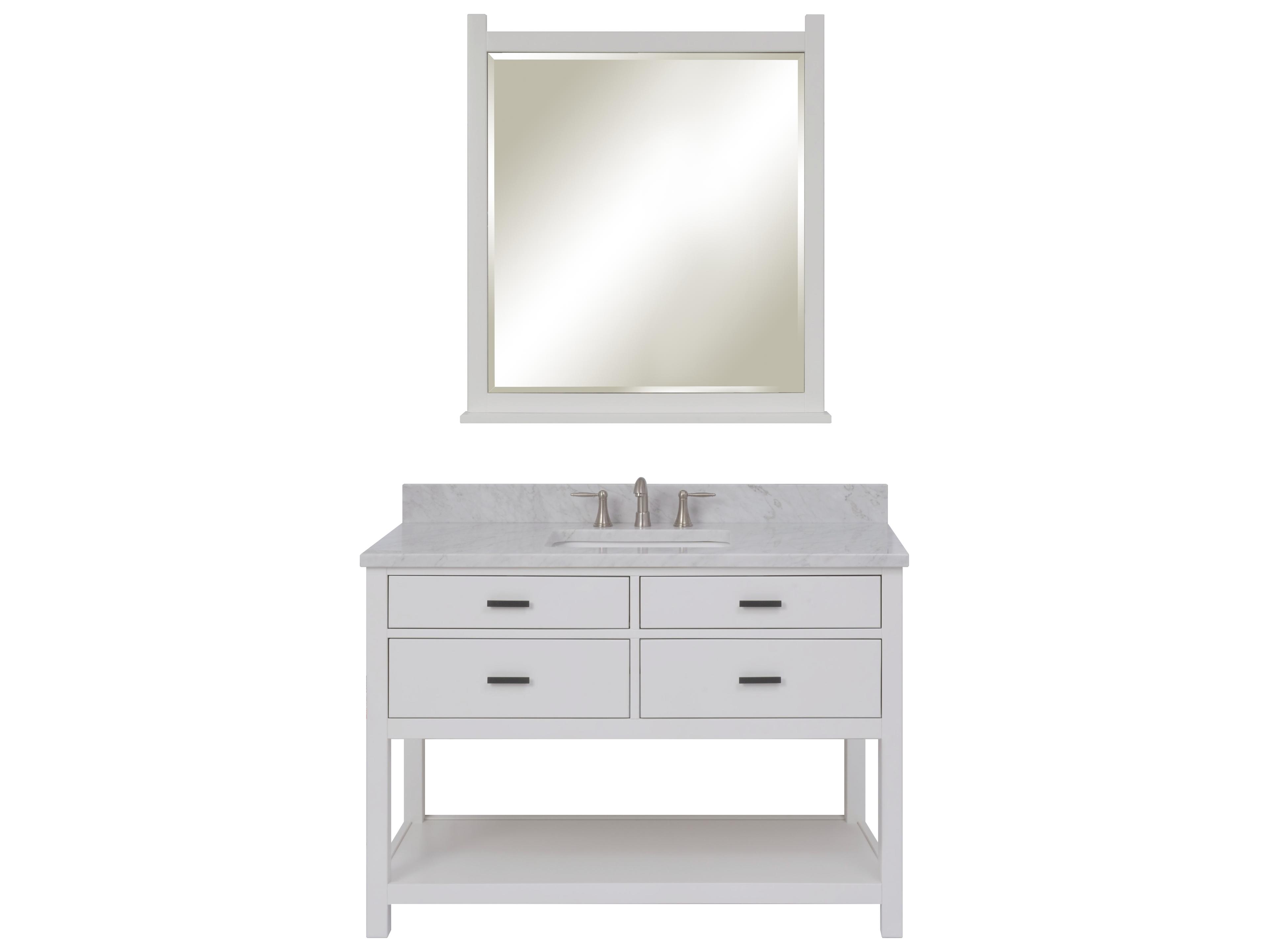 Sage Hill Designs Luke Studio White Wall Mirror Rectangular