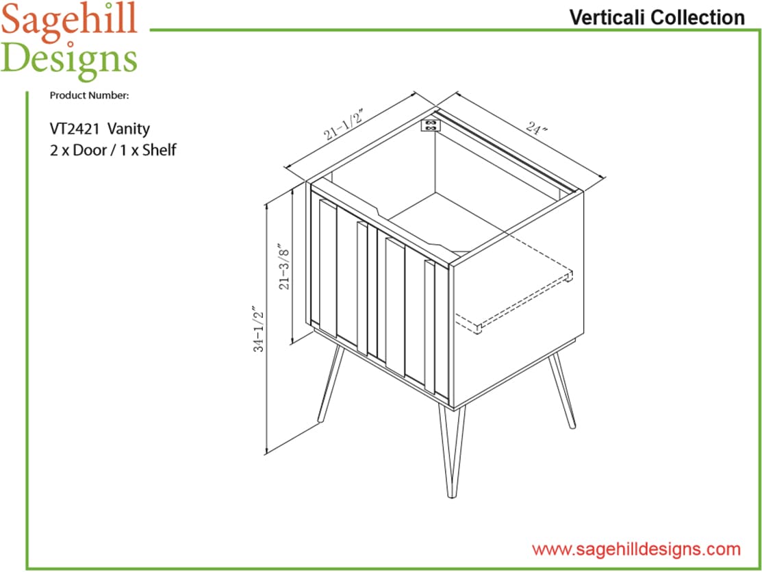 Sage Hill Designs Verticali Rustic Variegated Vanity