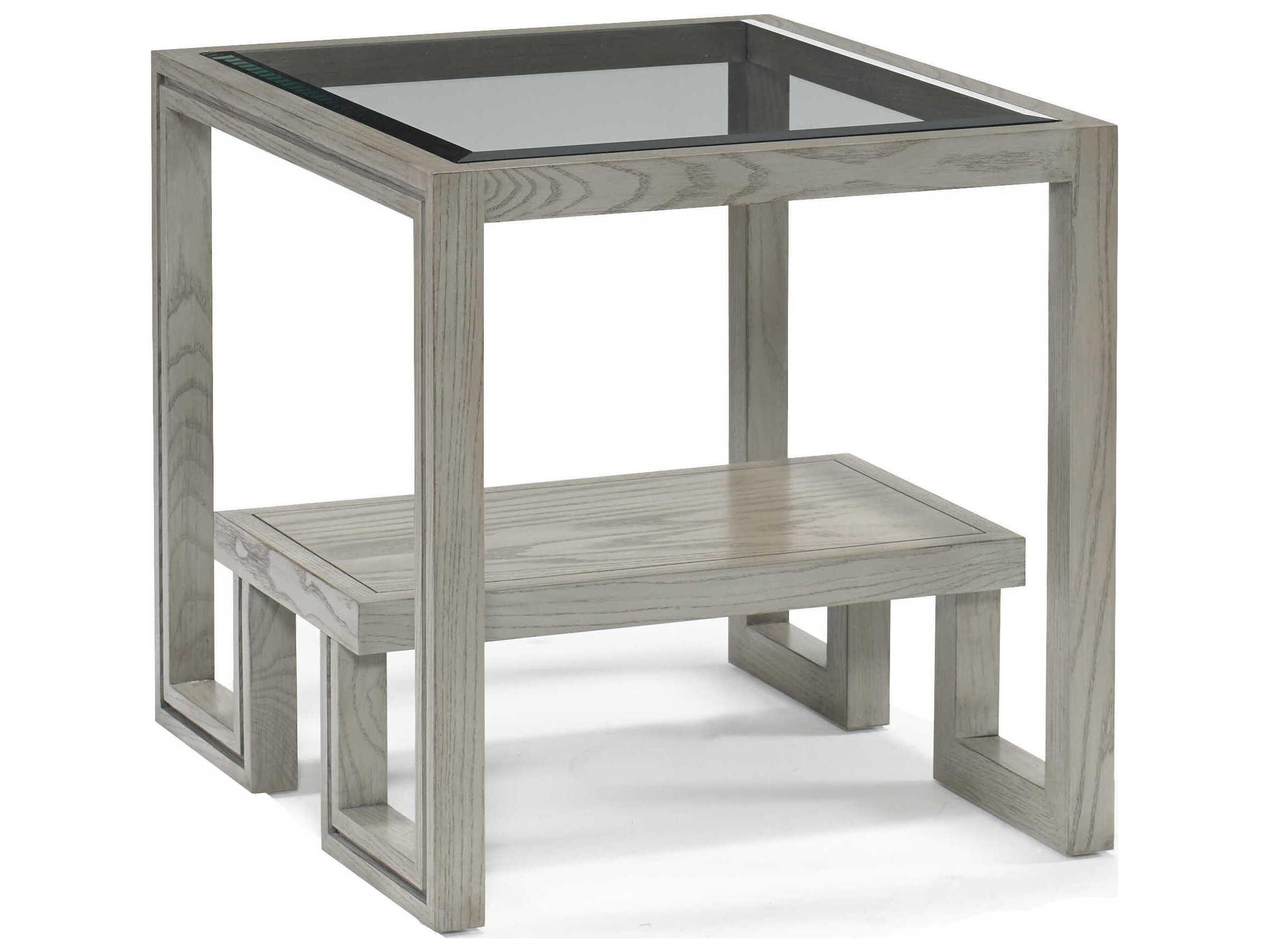 Sherrill Occasional North Shore Square Glass End Table