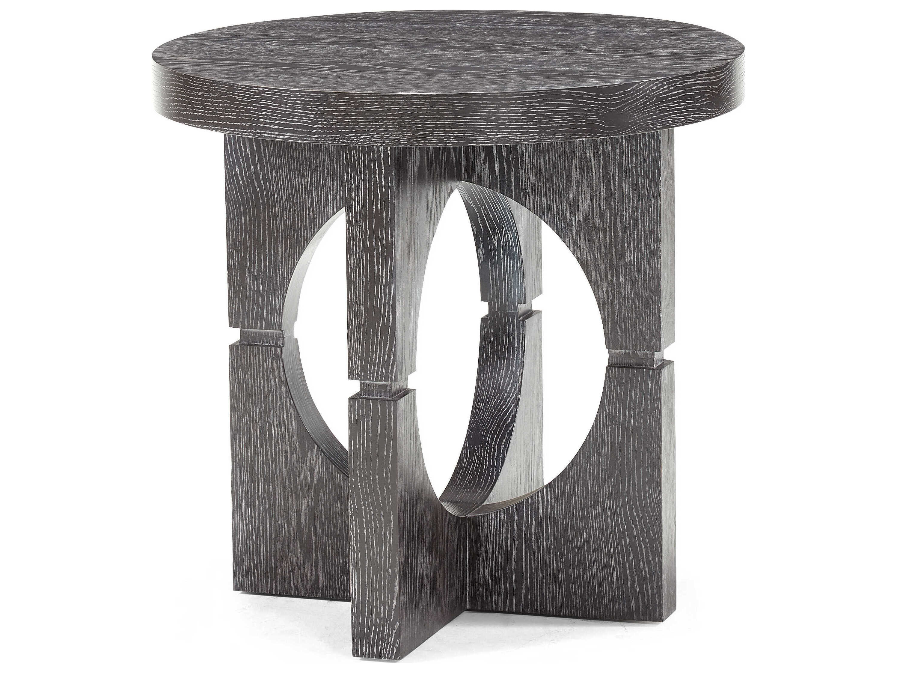 Sherrill Occasional Modern Loft Round Wood End Table