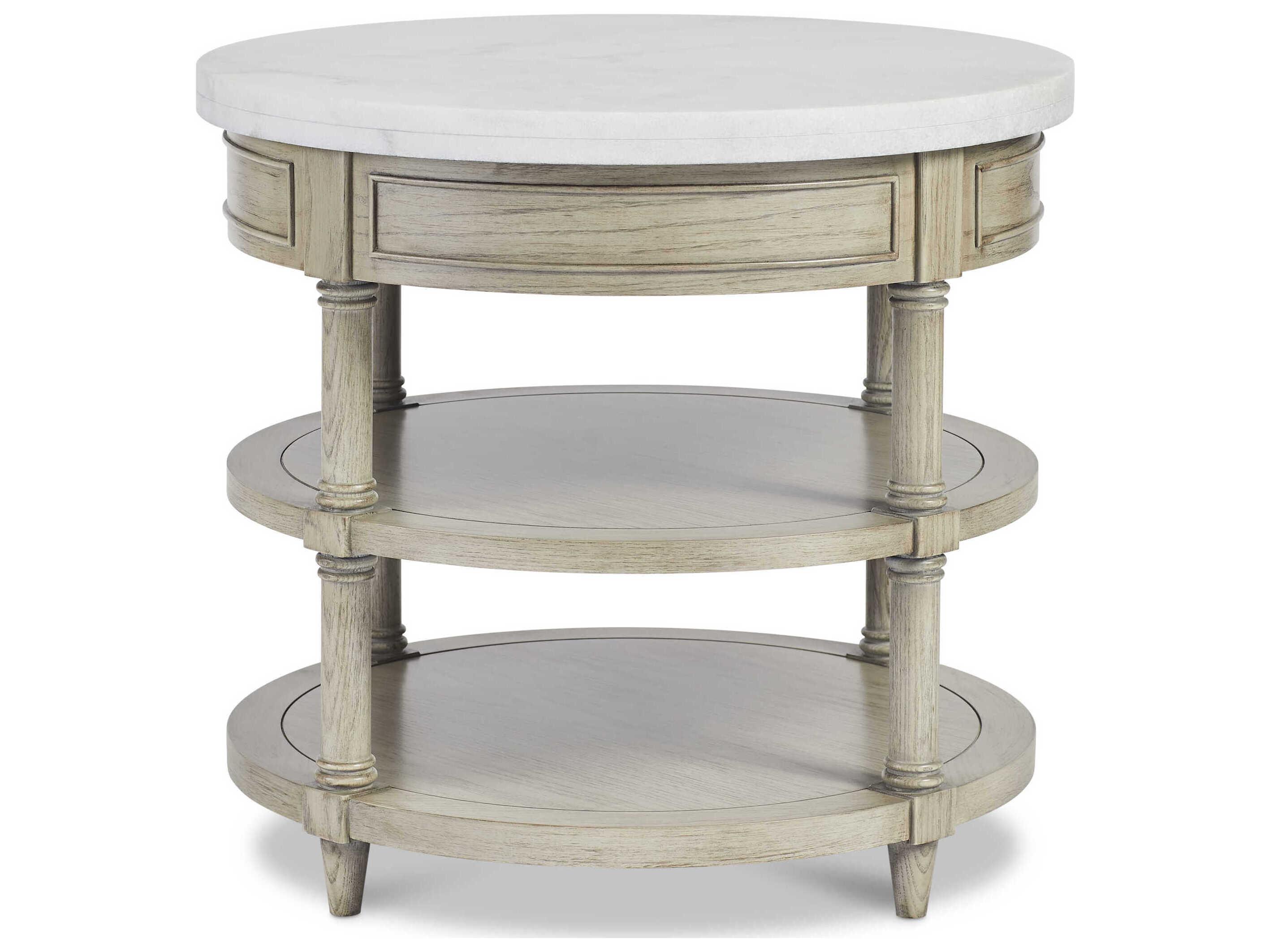 Sherrill Occasional Fox Hollow Round Marble End Table