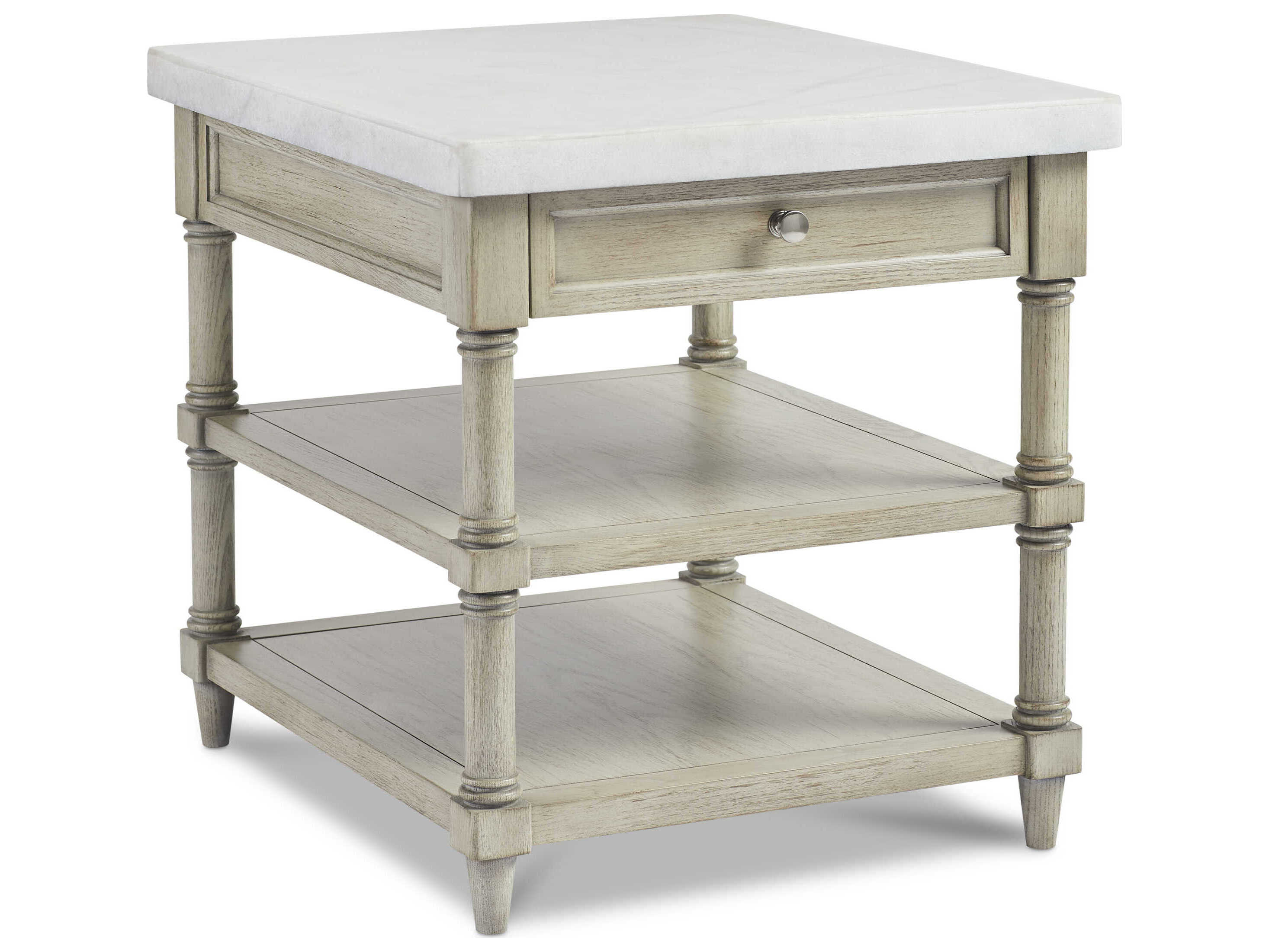 Sherrill Occasional Fox Hollow Rectangular Marble End Table