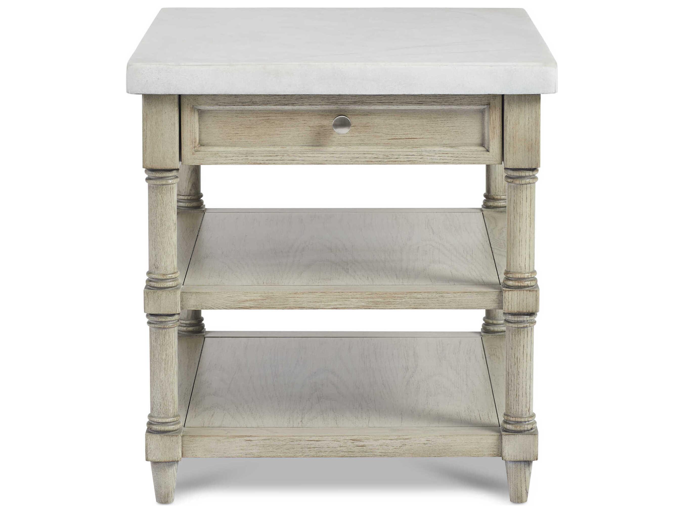 Sherrill Occasional Fox Hollow Rectangular Marble End Table