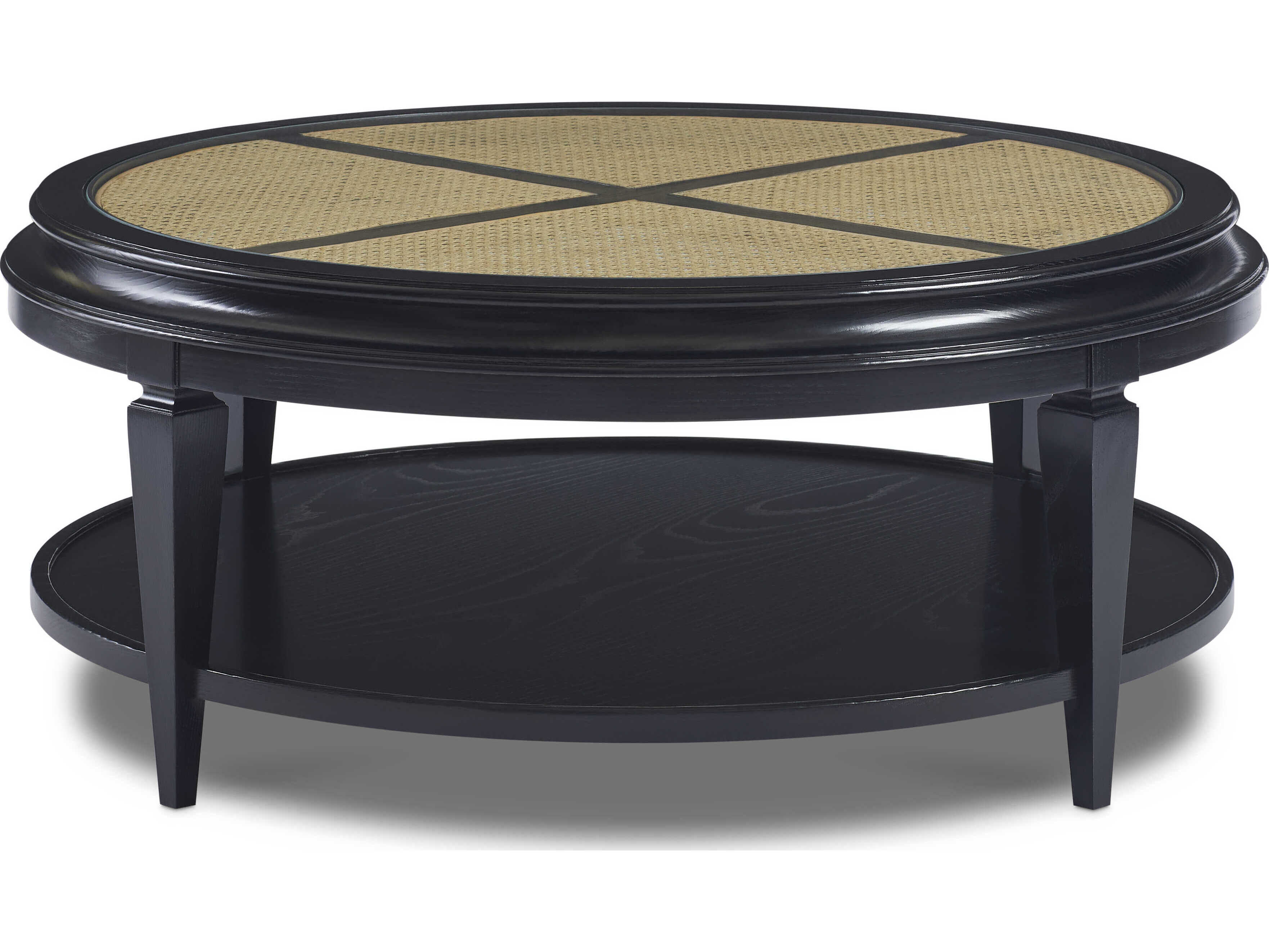 Sherrill Occasional Dawson Round Glass Coffee Table