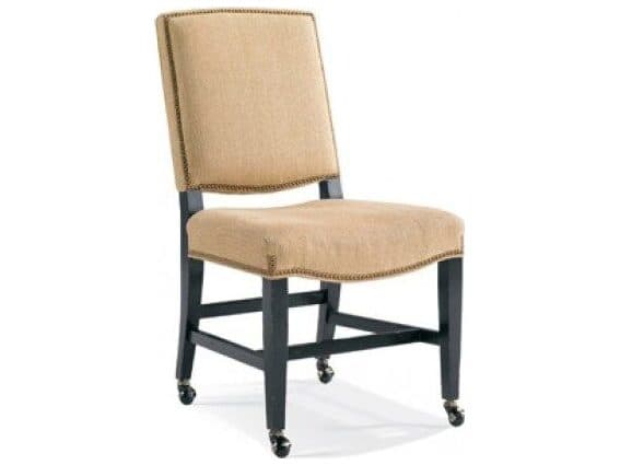 Sherrill Occasional Casual Solid Wood Black Upholstered Armless Dining Chair