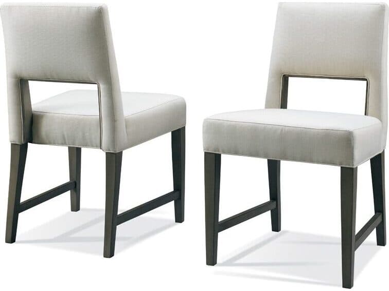 Sherrill Occasional Casual Solid Wood Black Upholstered Armless Dining Chair