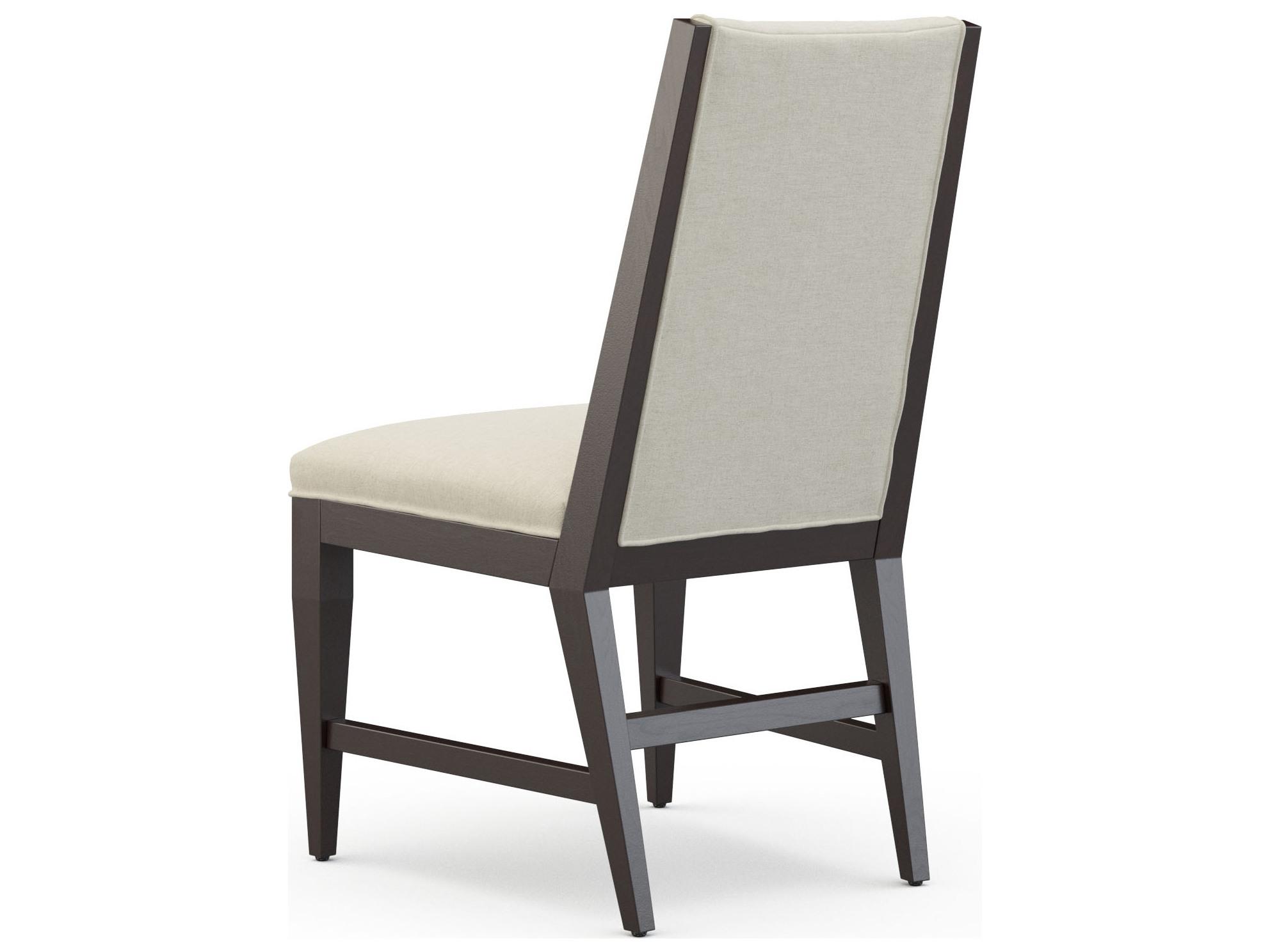 Sherrill Occasional Stark Walnut Wood Brown Upholstered Armless Dining Chair
