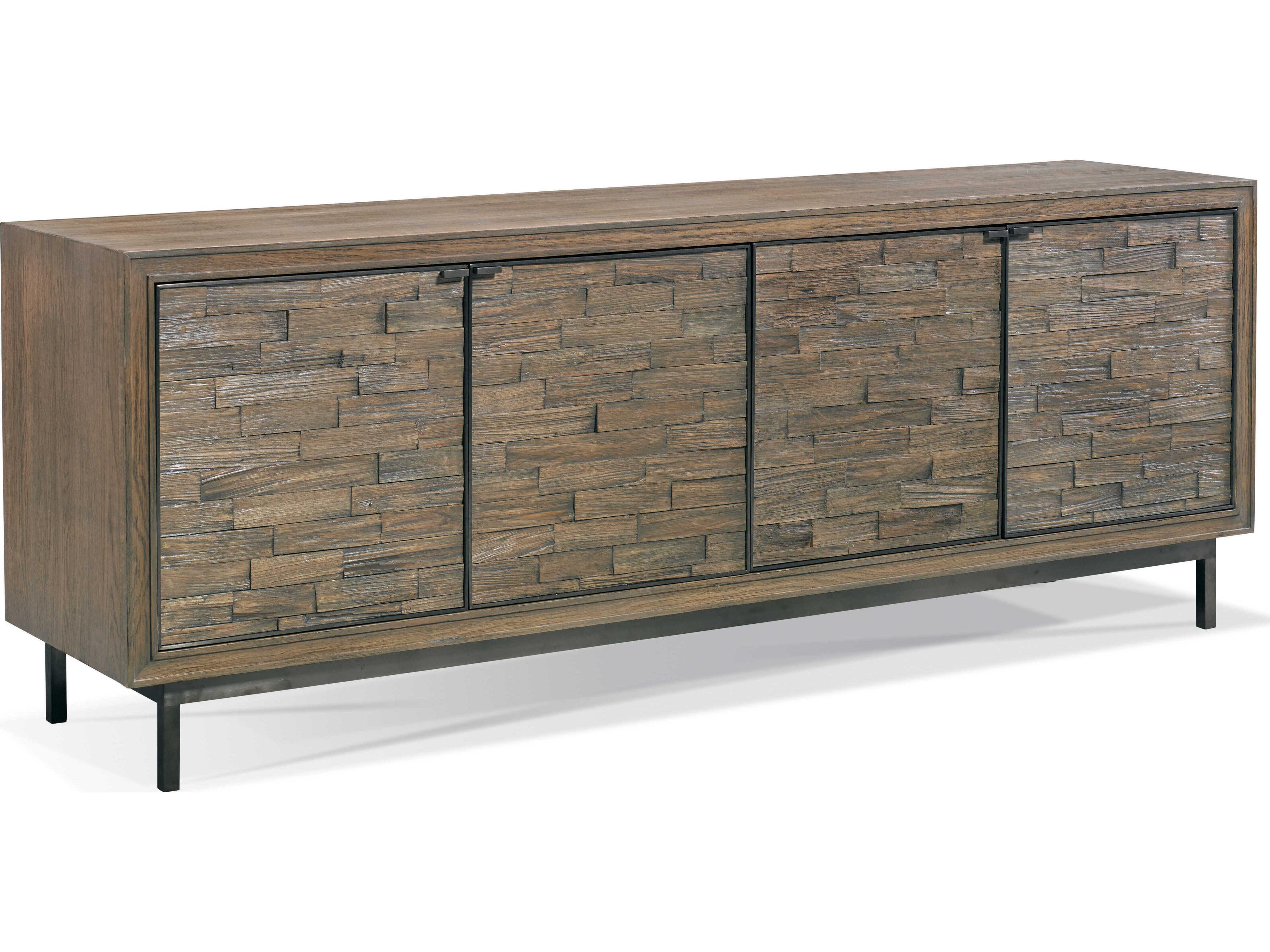 Sherrill Occasional Modern Loft 80" Oak Wood Drake Entertainment Console