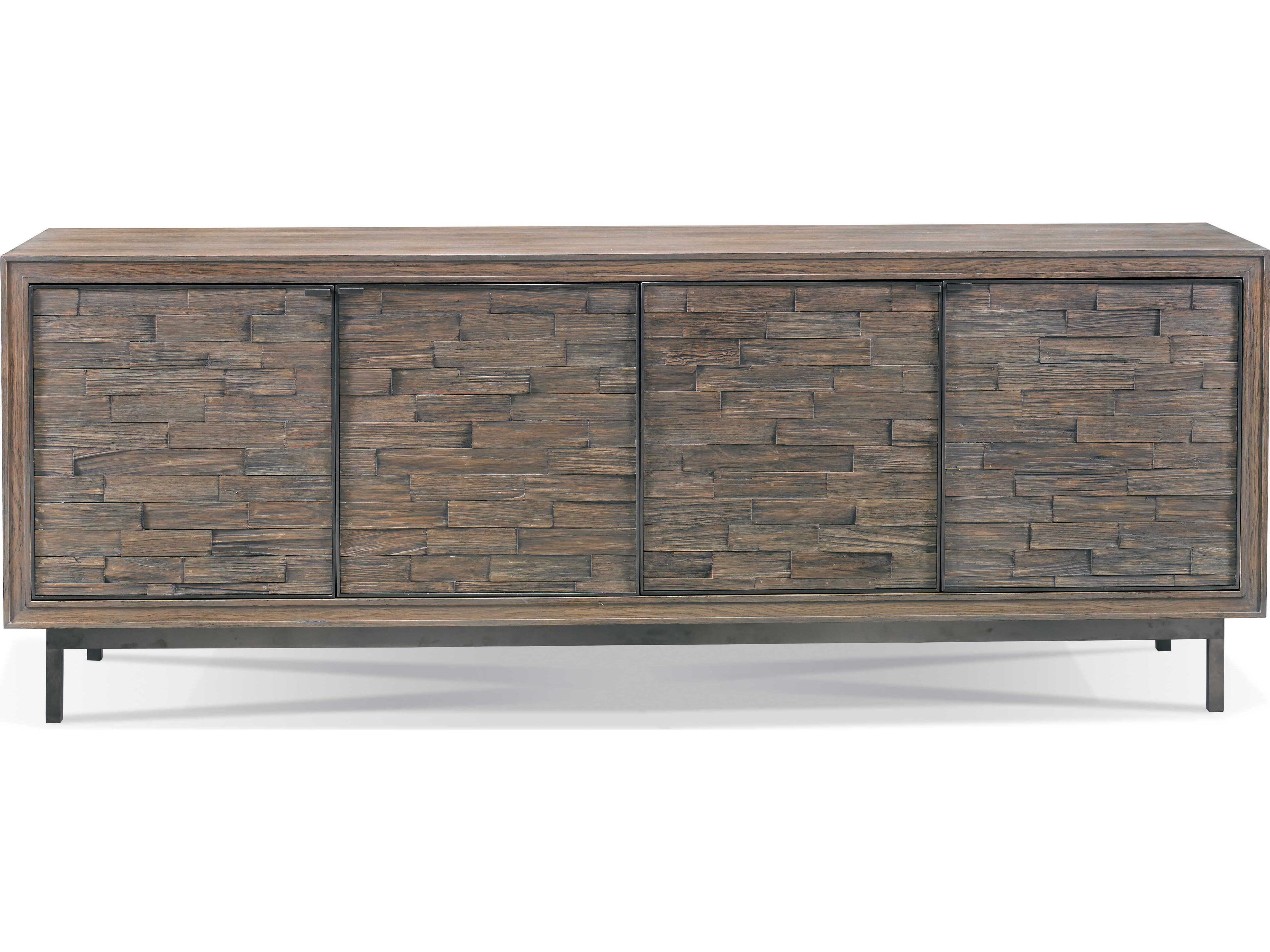 Sherrill Occasional Modern Loft 80" Oak Wood Drake Entertainment Console