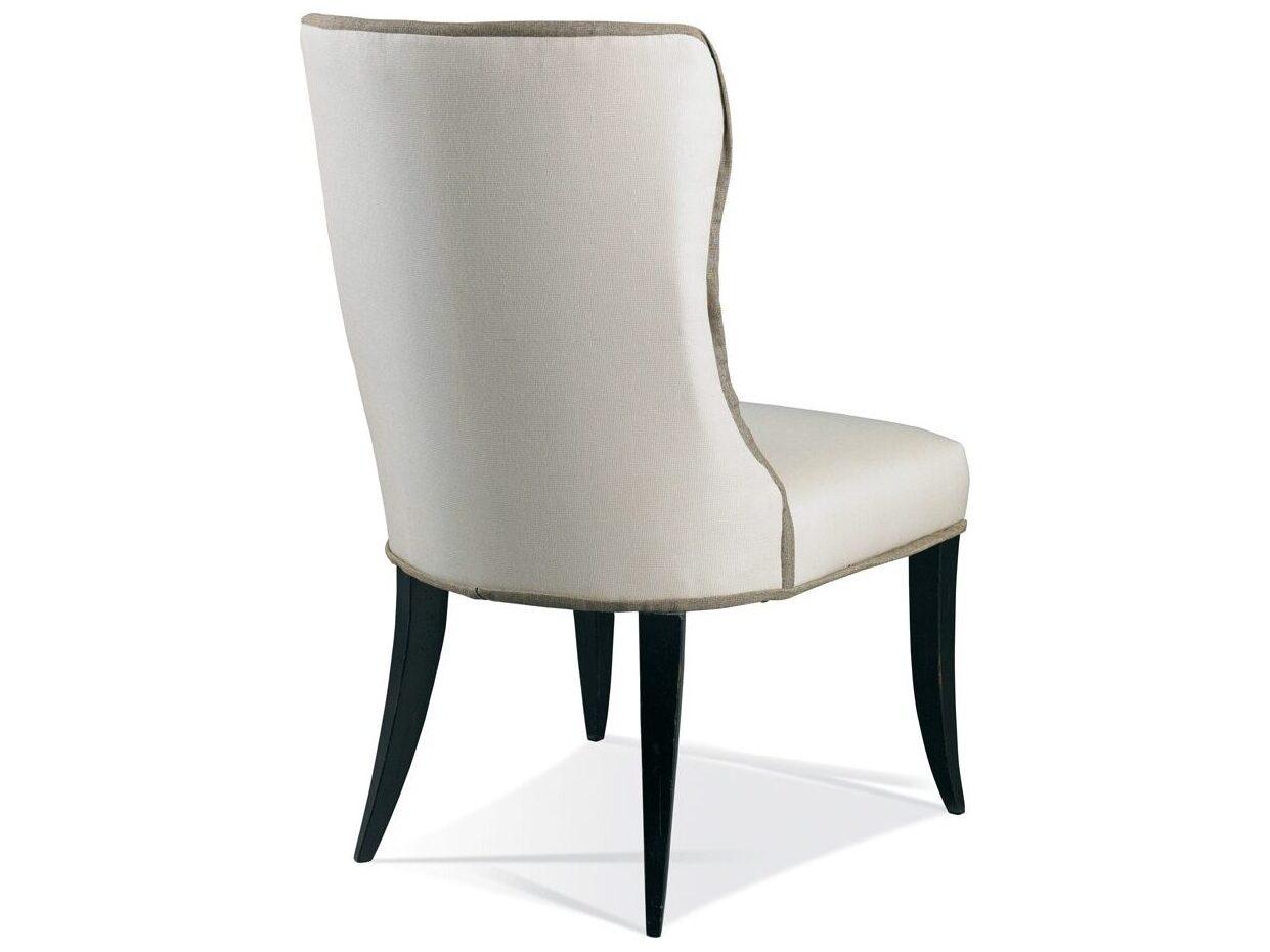 Sherrill Occasional Casual Solid Wood Black Upholstered Armless Dining Chair